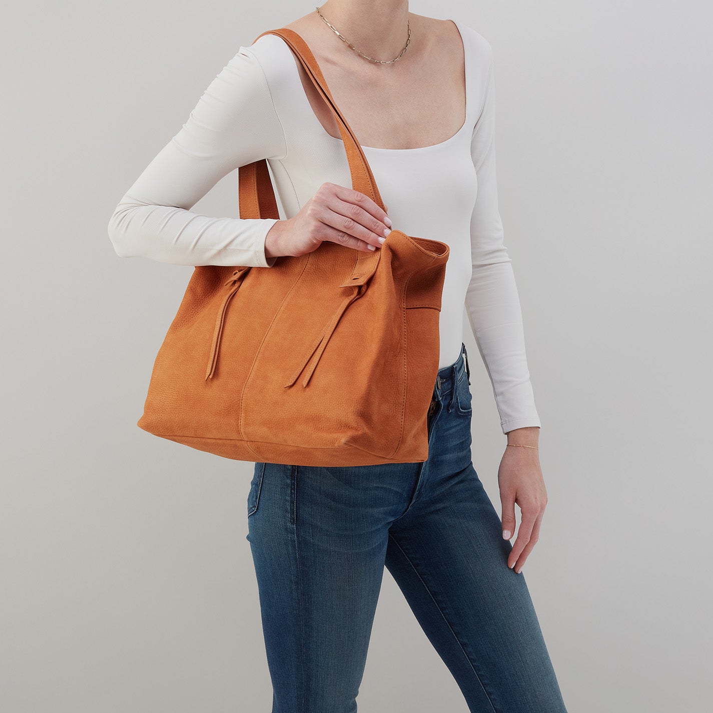 Bonita Nubuck Leather Tote Bag in Marmalade - Stylish & Durable Handbag for Women, Perfect for Work, Travel & Everyday Use