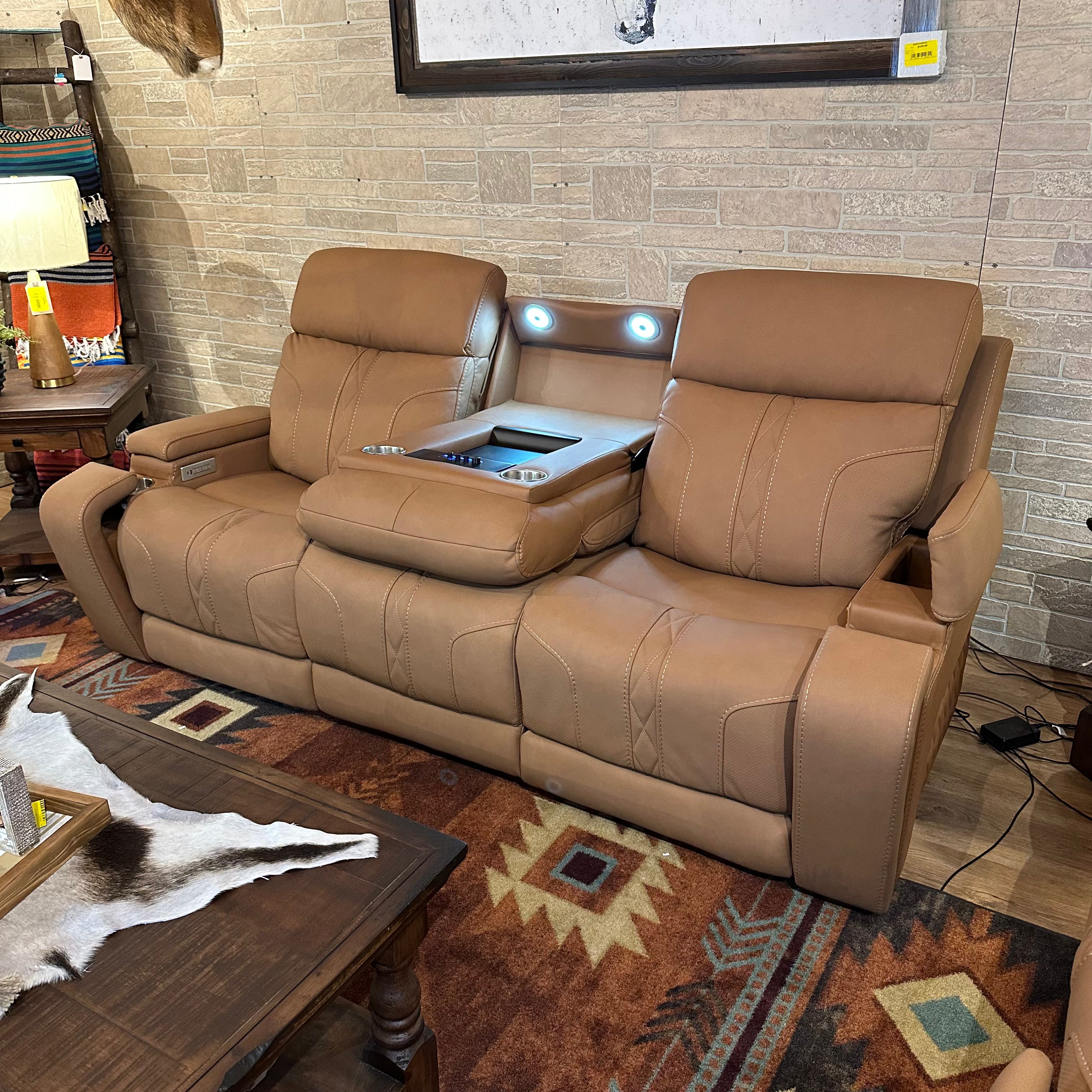King Ranch Sofa Set - 3-Piece Leather Living Room Furniture for Farmhouse & Ranch Style Home Decor | Durable & Comfortable Sofa for Family Room, Lounge, or Office