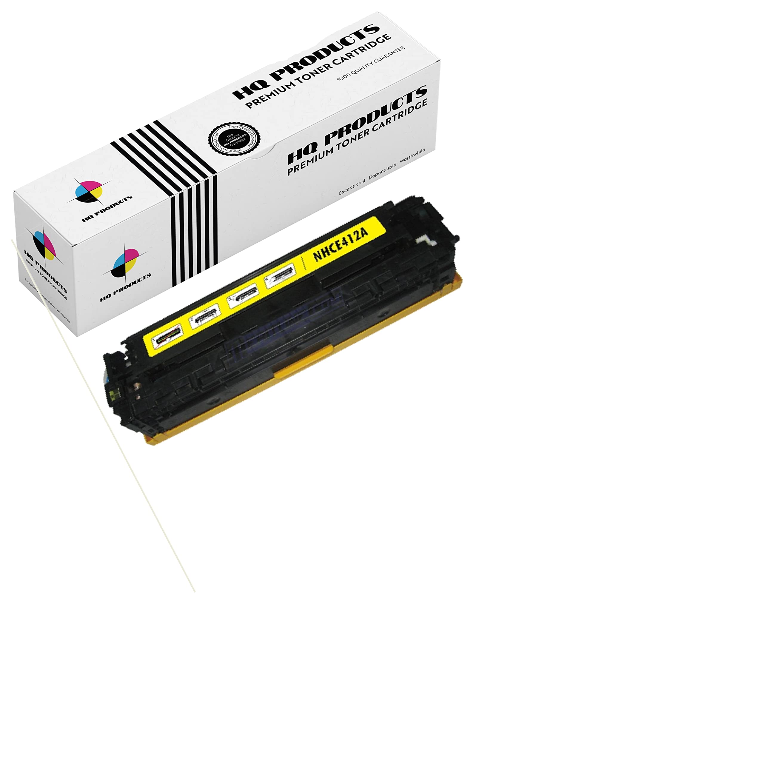 High-Quality Remanufactured HP CE412A Yellow Toner Cartridge - Compatible with LaserJet Pro 300 & 400 Series Printers - Ideal for Office Printing, School Projects & Home Office Use
