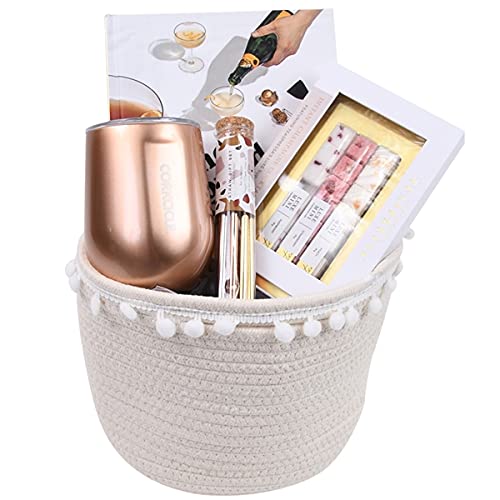 Luxury Gift Basket for Women - Elegant Wine & Champagne Set with Gourmet Snacks - Perfect for Birthday, Anniversary & Housewarming Gifts - Ideal for Wine Tasting Parties & Romantic Evenings
