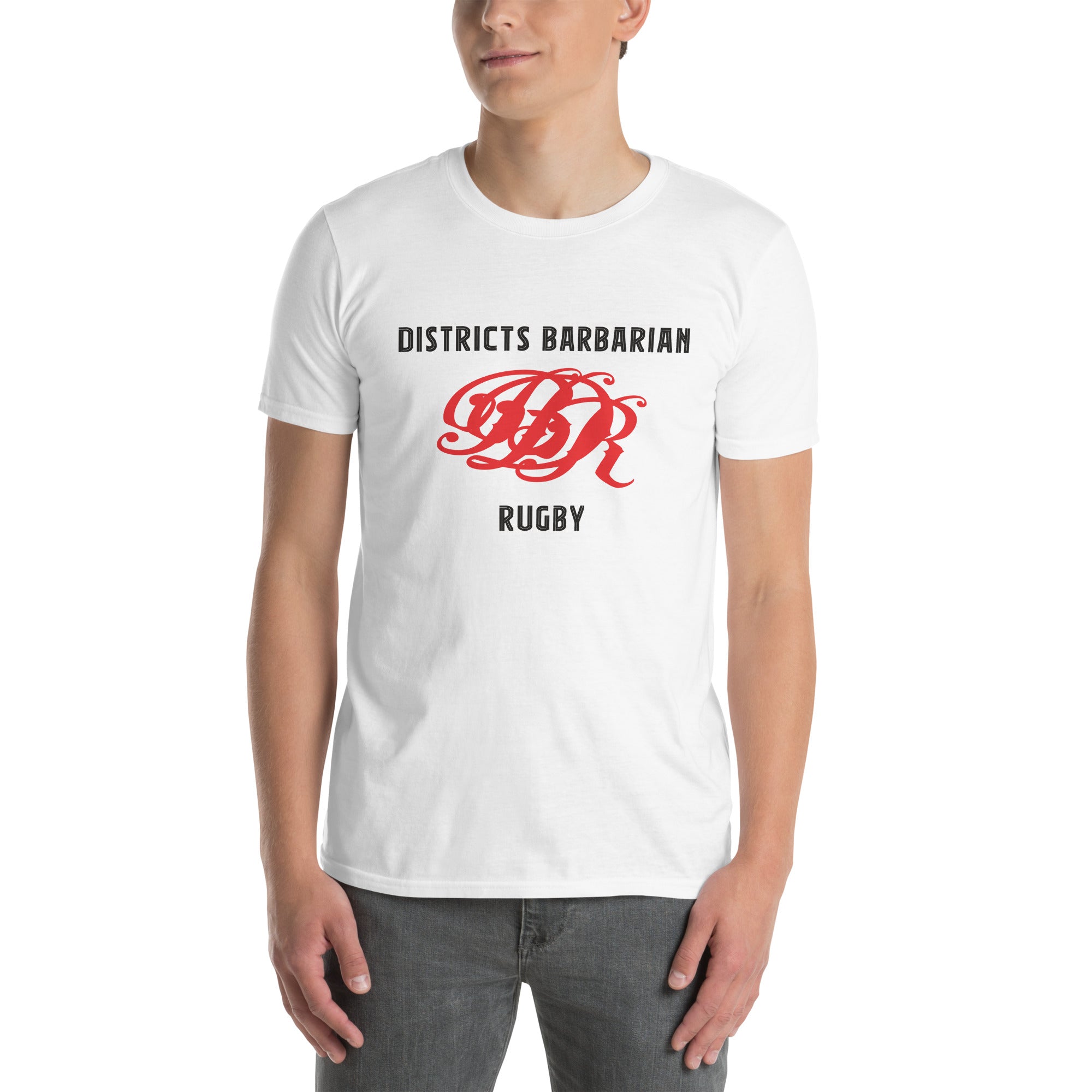 Districts Barbarian RFC Basic T-Shirt - Men's Casual Short Sleeve Cotton Tee for Everyday Wear, Gym & Street Style