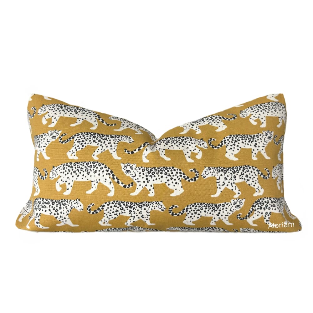 Stylish Leopard Print Cotton Pillow Cover - Camel Beige Home Decor for Sofa, Bed & Living Room