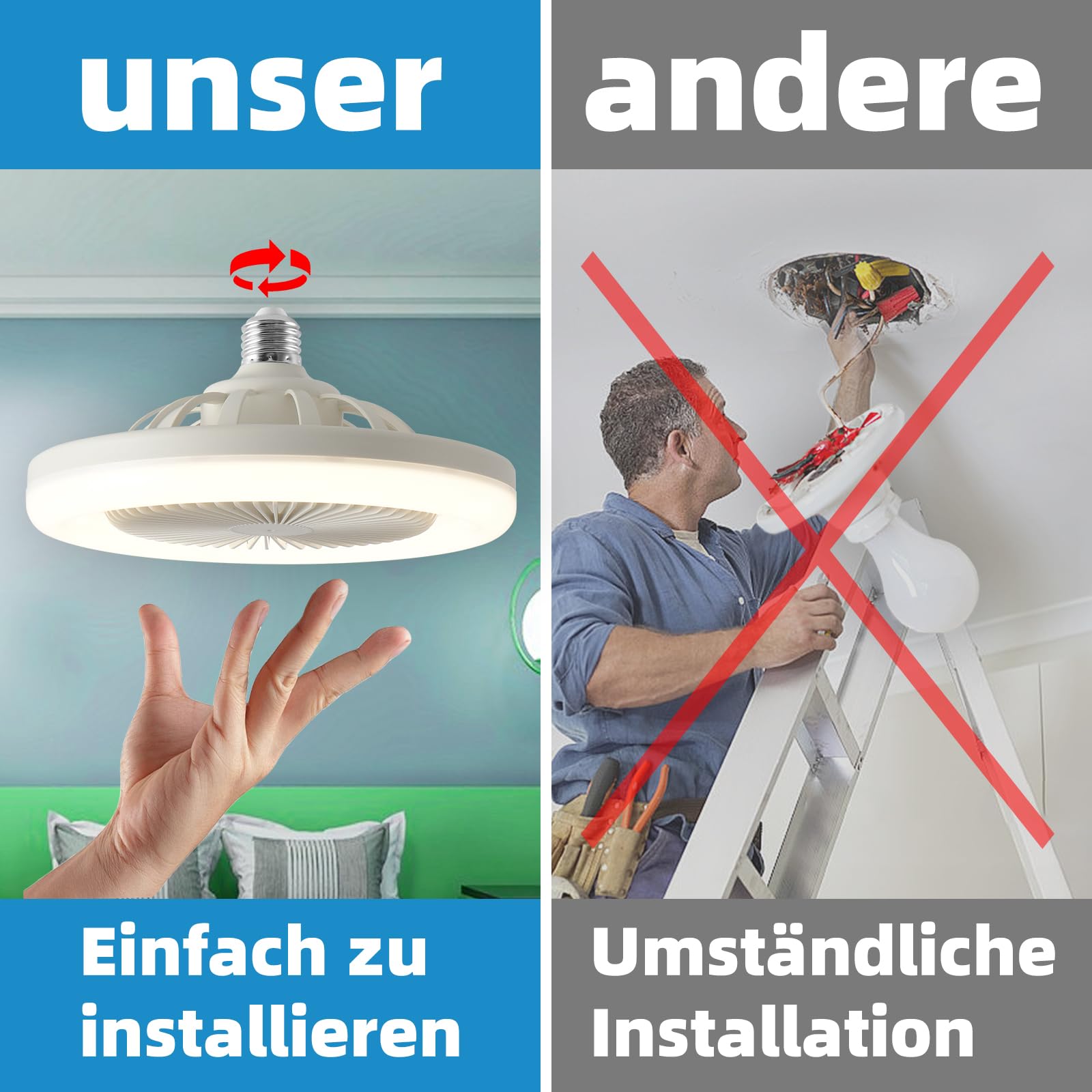 AHXIAOZN Low Profile Bladeless Ceiling Fan with LED Lights & Remote Control - Dimmable, Enclosed, Semi-Flush Mount - Perfect for Small Bedrooms, Kitchens, and Home Offices