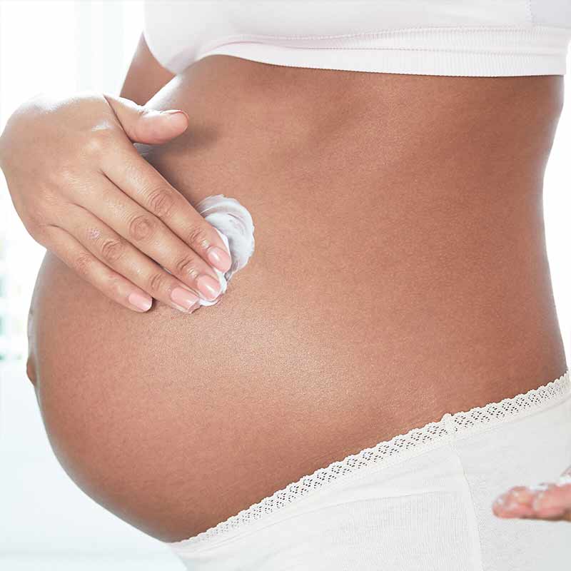Mama Mio Tummy Rub Trio Pregnancy Gift Set - Stretch Mark Cream, Oil & Butter for Expecting Moms - Perfect for Prenatal Care & Postpartum Recovery