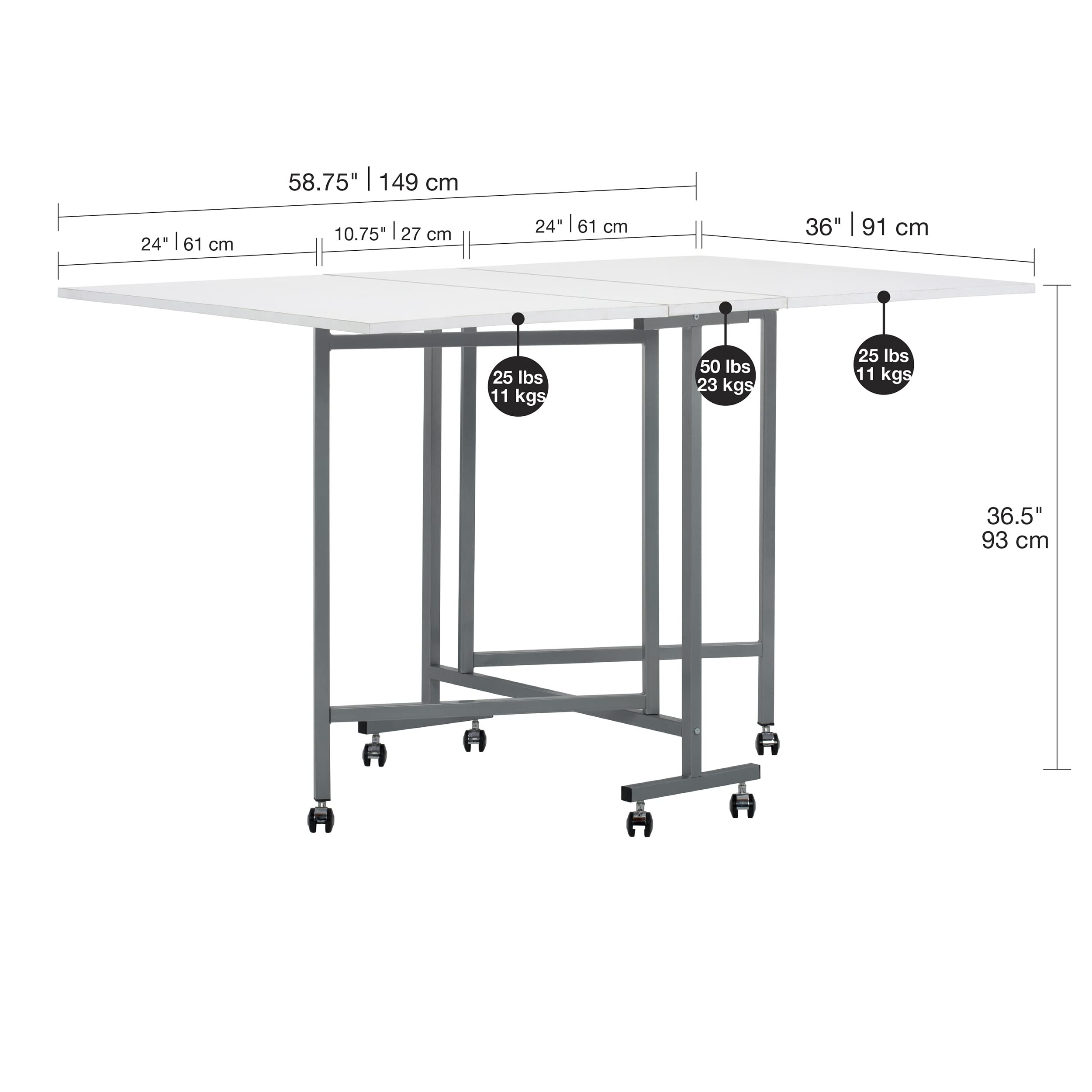 Studio Designs Sew Ready Folding Craft Cutting Table - 58.75