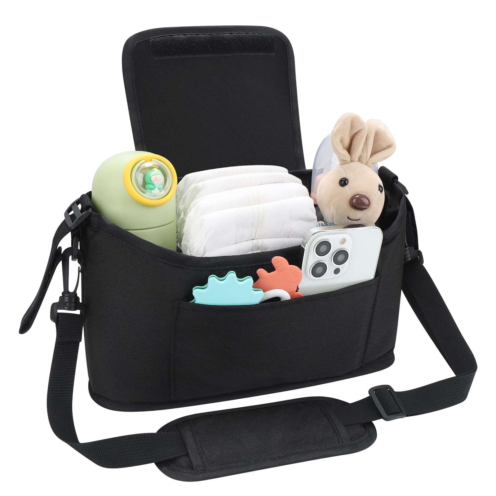 Accmor Universal Stroller Organizer - Waterproof Stroller Caddy with Multiple Pockets for Diapers, Bottles & Toys - Fits Uppababy, Baby Jogger, Nuna, Doona, Britax Strollers - Perfect for Shopping, Walks & Travel with Baby