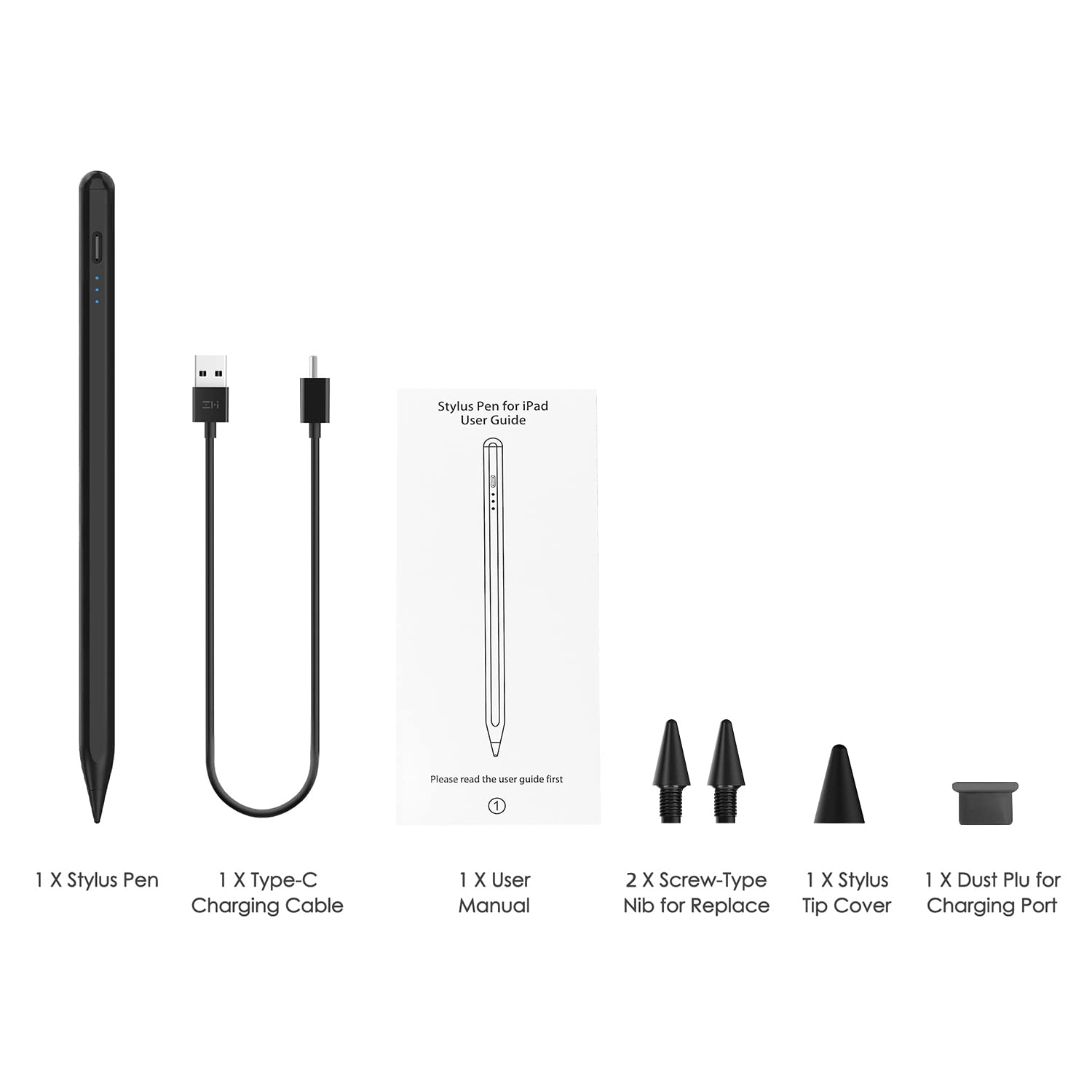 Fast Charging Stylus Pen for iPad 9th/10th Gen, Apple Pencil 1st/2nd Gen - Compatible with iPad Pro 11/12.9