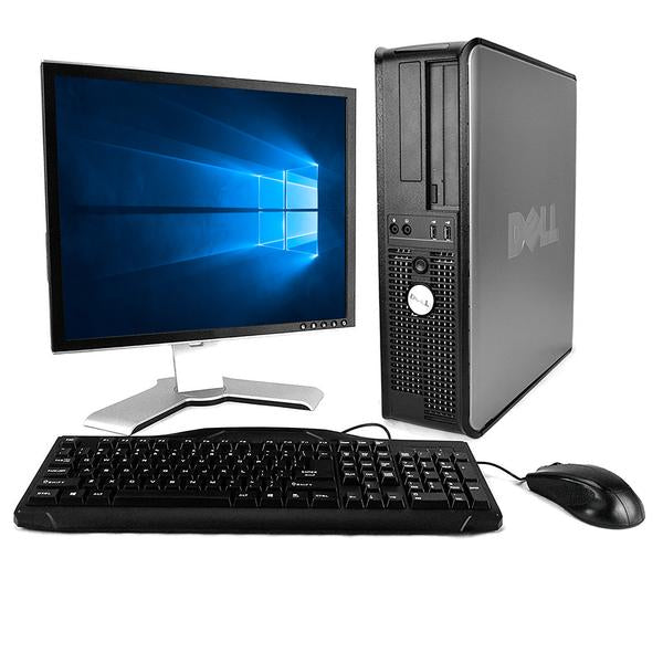 Dell Optiplex Business Desktop Computer with Windows 10, 17-inch Monitor, Keyboard & Mouse - 4GB RAM, 80GB HDD | Perfect for Office Work, Home Computing & Small Business Setup