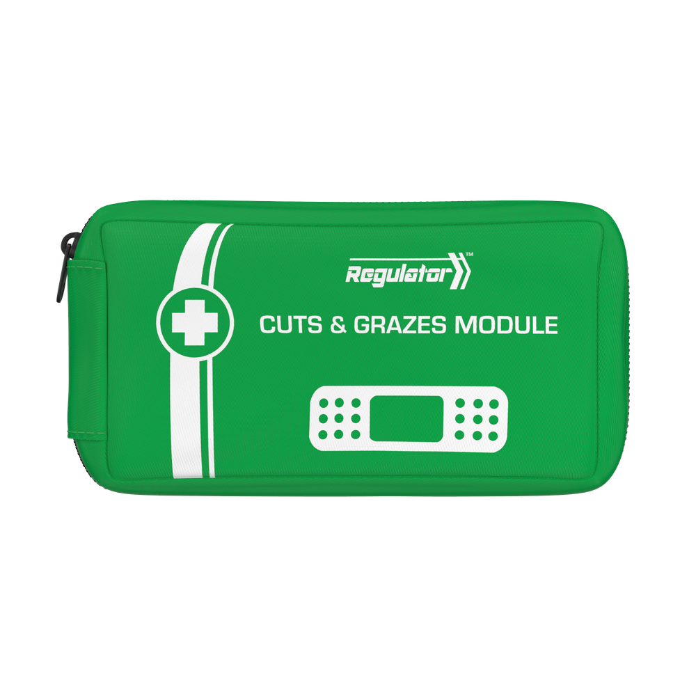 MODULATOR Green Cuts & Grazes First Aid Module 20x10x6cm - Compact Emergency Wound Care Kit for Home, Office & Outdoor Adventures
