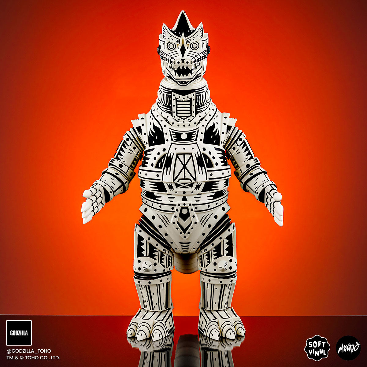 Mechagodzilla Vinyl Designer Figure by Attack Peter - Linocut Variant Timed Edition Collectible Toy | Perfect for Anime Fans, Godzilla Collectors & Home Decor | Great Gift for Birthday, Christmas & Display Shelf