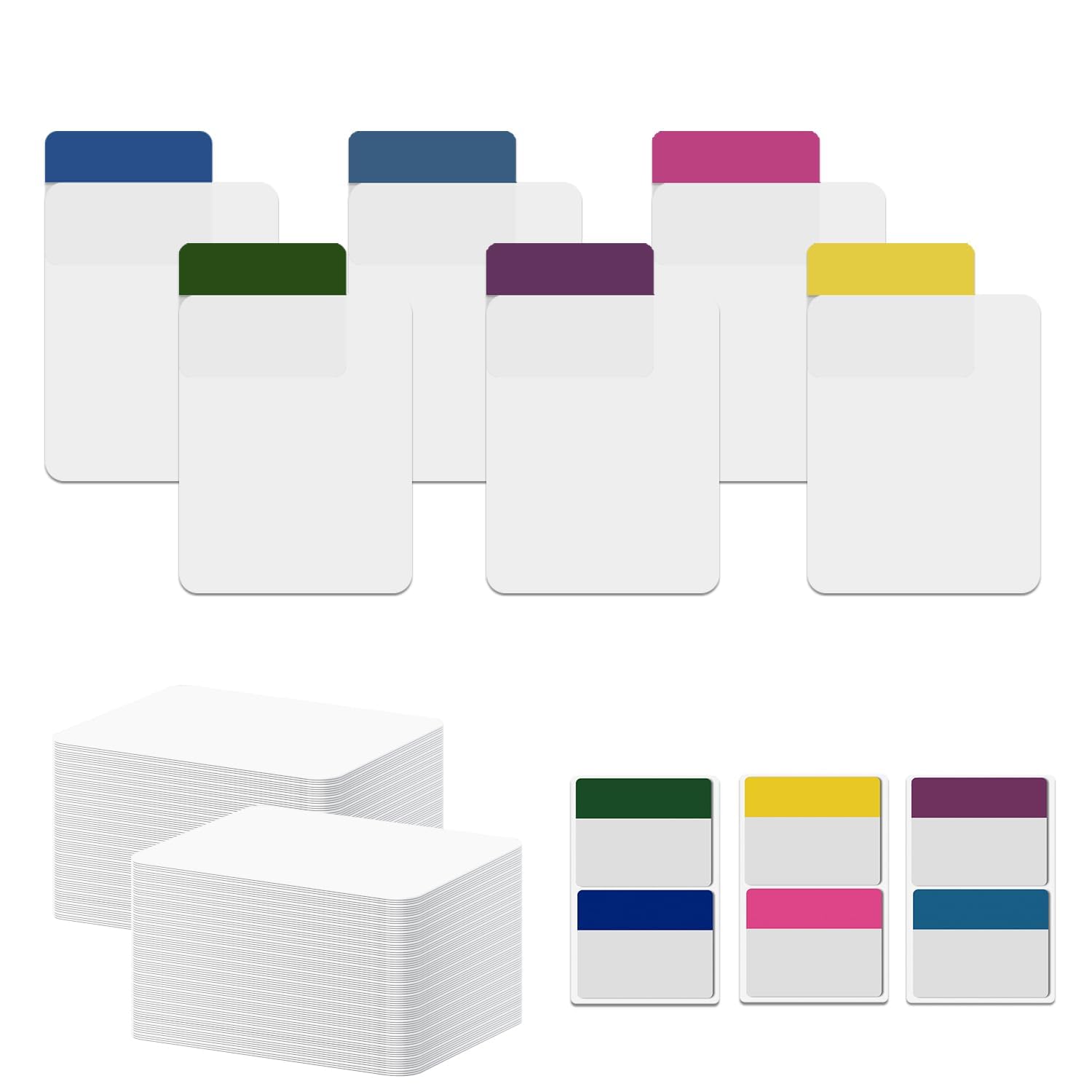 Premium MTG Card Dividers - 70x94mm White Card Organizers for Magic The Gathering, Sports & Trading Cards (100 Pack) - Perfect for Deck Sorting & Storage