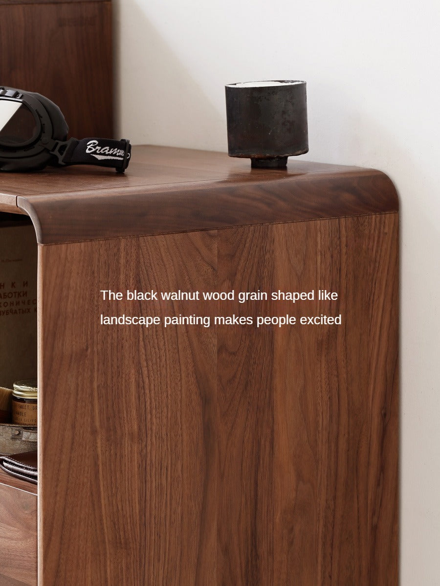 Solid Black Walnut Wood Side Cabinet - Rustic Nightstand, Entryway Storage, or Bathroom Organizer - Handcrafted for Home & Office Decor