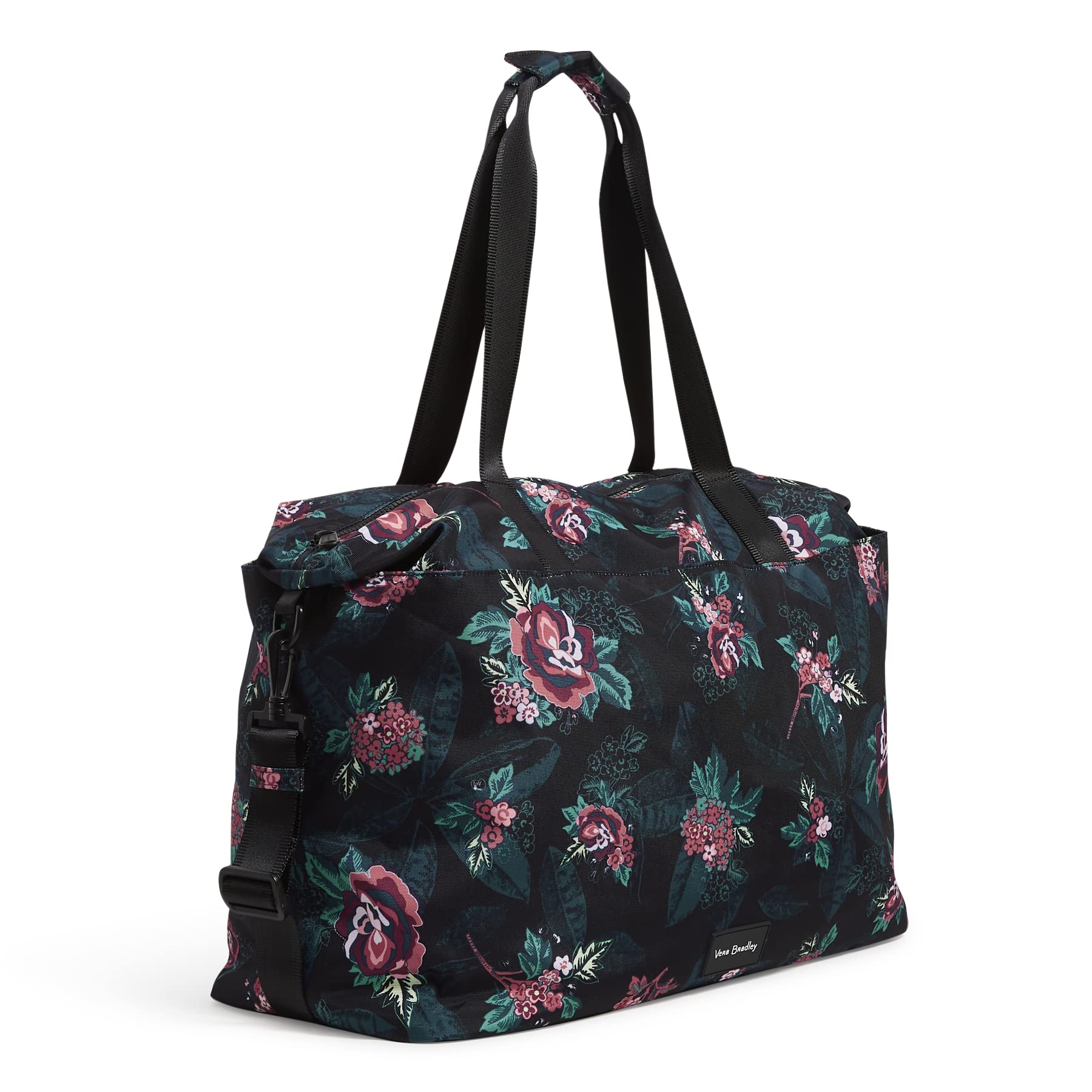 Vera Bradley Women's Recycled Lighten Up Reactive Travel Tote Bag - Stylish & Eco-Friendly Carryall for Work, Gym, Beach & Weekend Getaways