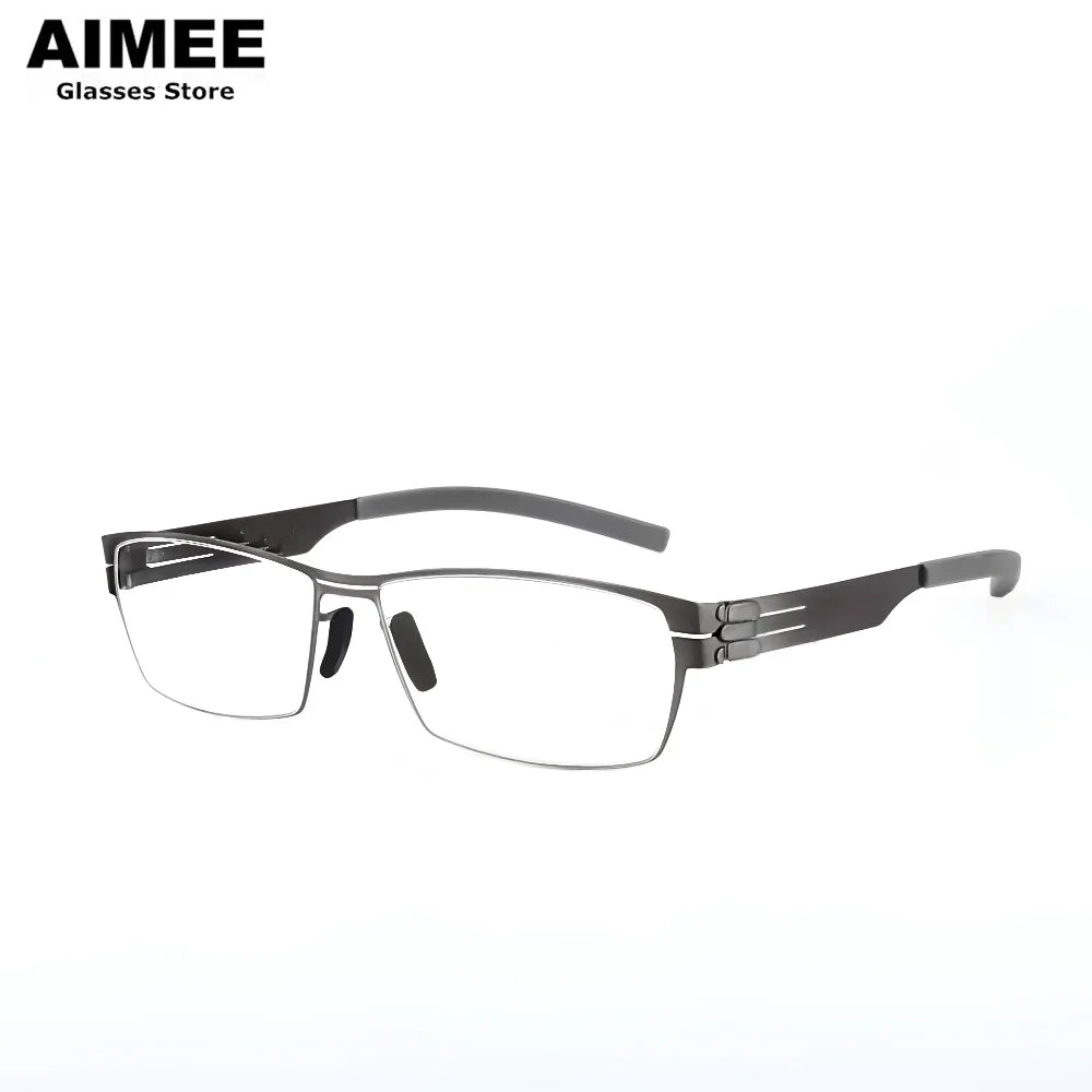 Aimee Women's Full Rim Square Screwless Steel Eyeglasses Frame 5083 - Lightweight & Durable Glasses for Work, Reading & Fashion
