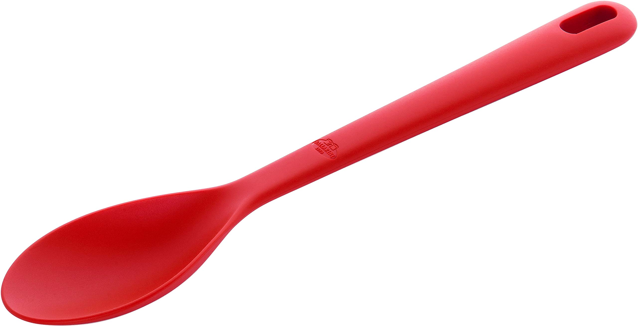 Ballarini 28000-009 Red Silicone Cooking Spoon - Heat Resistant Spatula for Baking & Cooking - Dishwasher Safe Kitchen Utensil - Perfect for Non-Stick Pans, Mixing Batters & Serving Dishes