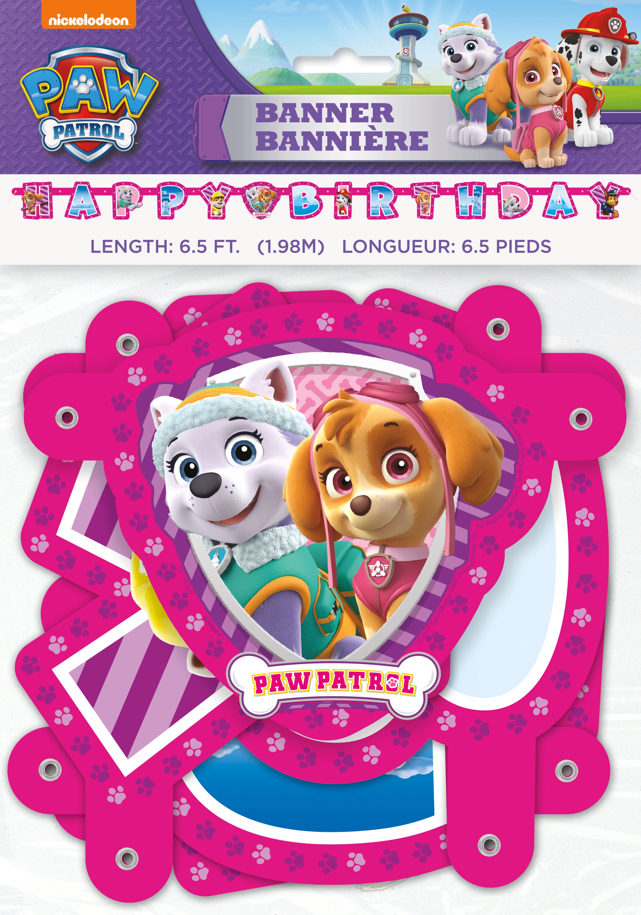 Paw Patrol Themed Large Joint Banner for Kids' Birthday Party Decorations - Perfect for Girls' Room, Classroom, and Party Backdrop