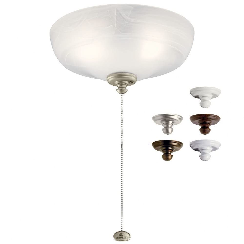 9W 3-LED Large Bowl Ceiling Fan Light Kit - Transitional Style - 5.5