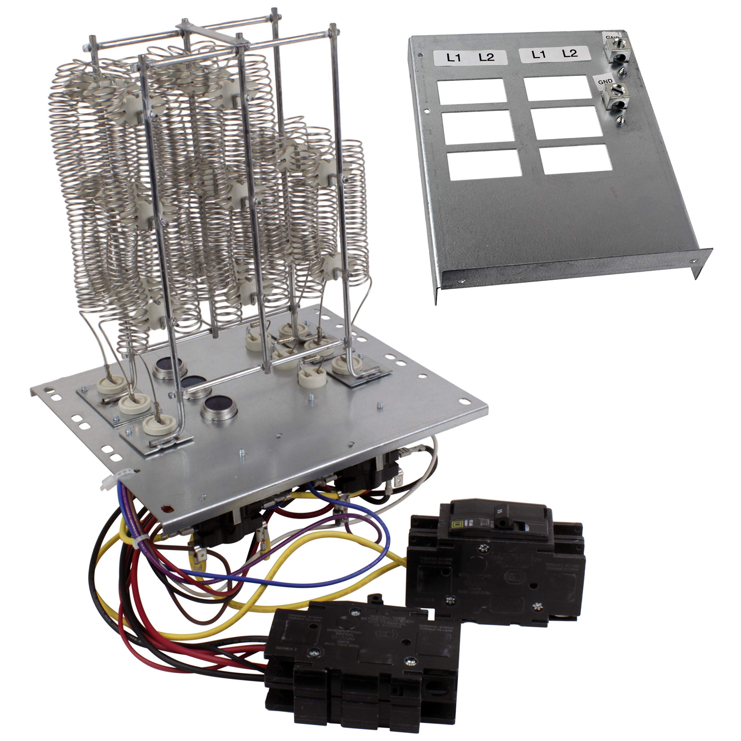 Supplying Demand HKP-15C 15 kW Electric Heater Kit with Circuit Breaker - Industrial & Home Heating Solution for Warehouses, Garages & Workshops