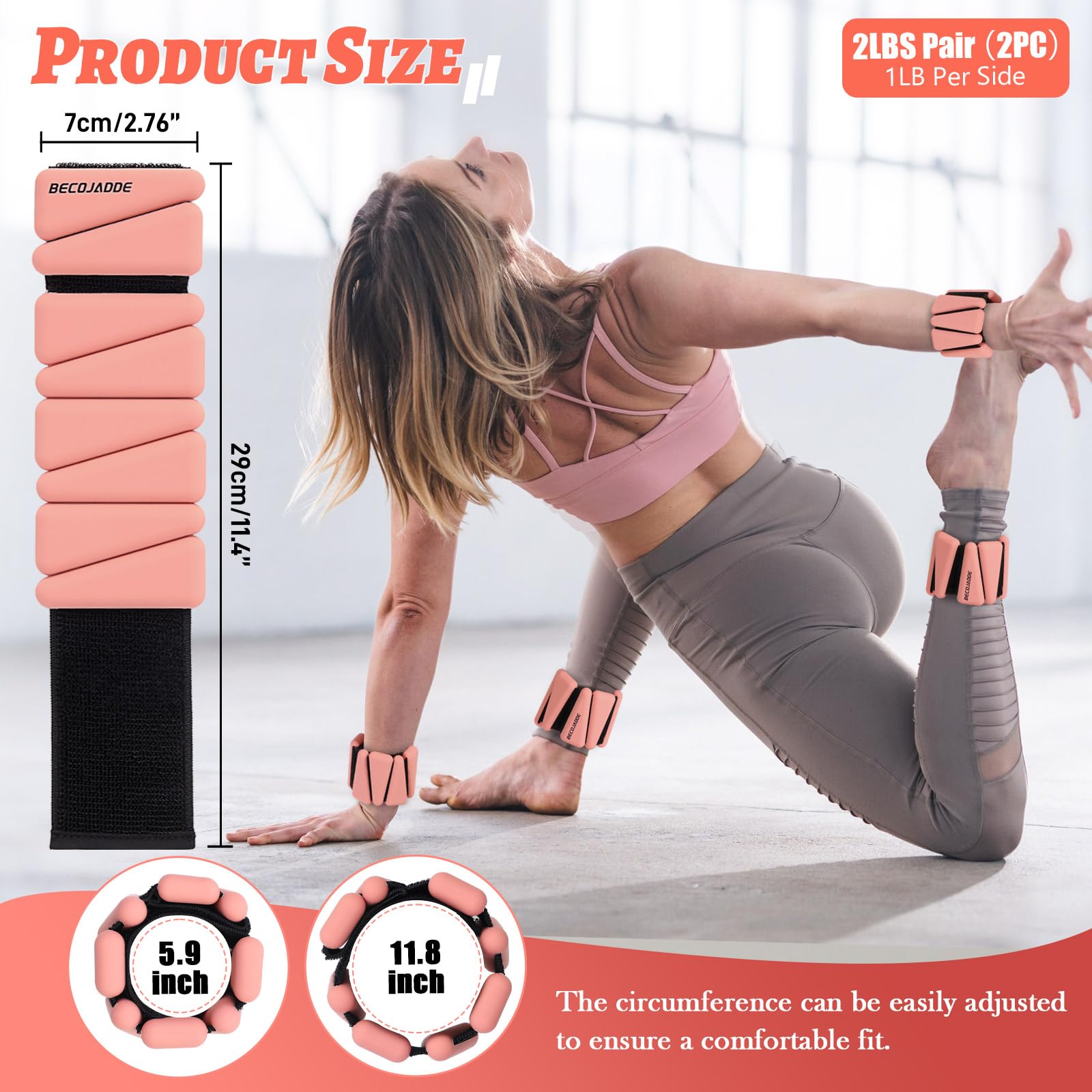 Adjustable Wrist & Ankle Weights Set (1lb & 2lb) - Premium Strength Training Weights for Walking, Running, Yoga, Pilates - Ideal for Home Workouts & Fitness Enthusiasts (Men & Women) - Boost Endurance & Tone Muscles During Cardio Exercises
