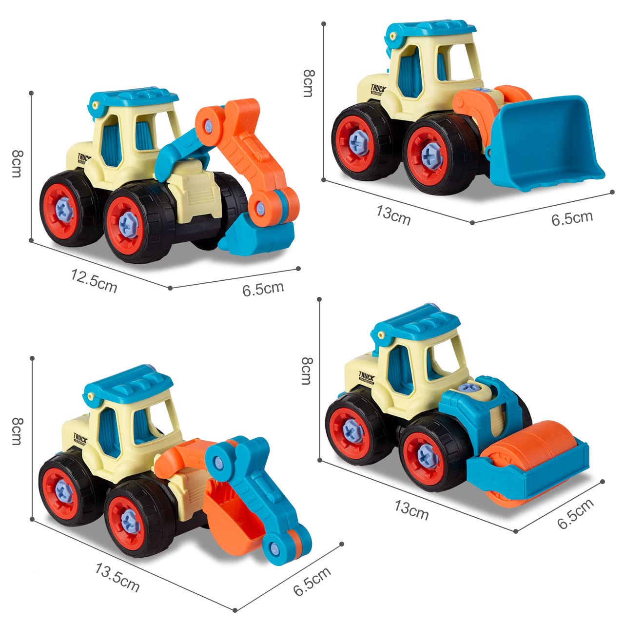 Best Beach Sand Toys for Toddlers Age 3-5 | Outdoor Sandbox Construction Set with Truck, Excavator & Bulldozer | STEM Learning Toys for 2 3 4 Year Old Boys & Girls | Perfect for Summer Beach Play, Backyard Sandpit & Sensory Development Activities (Blue)