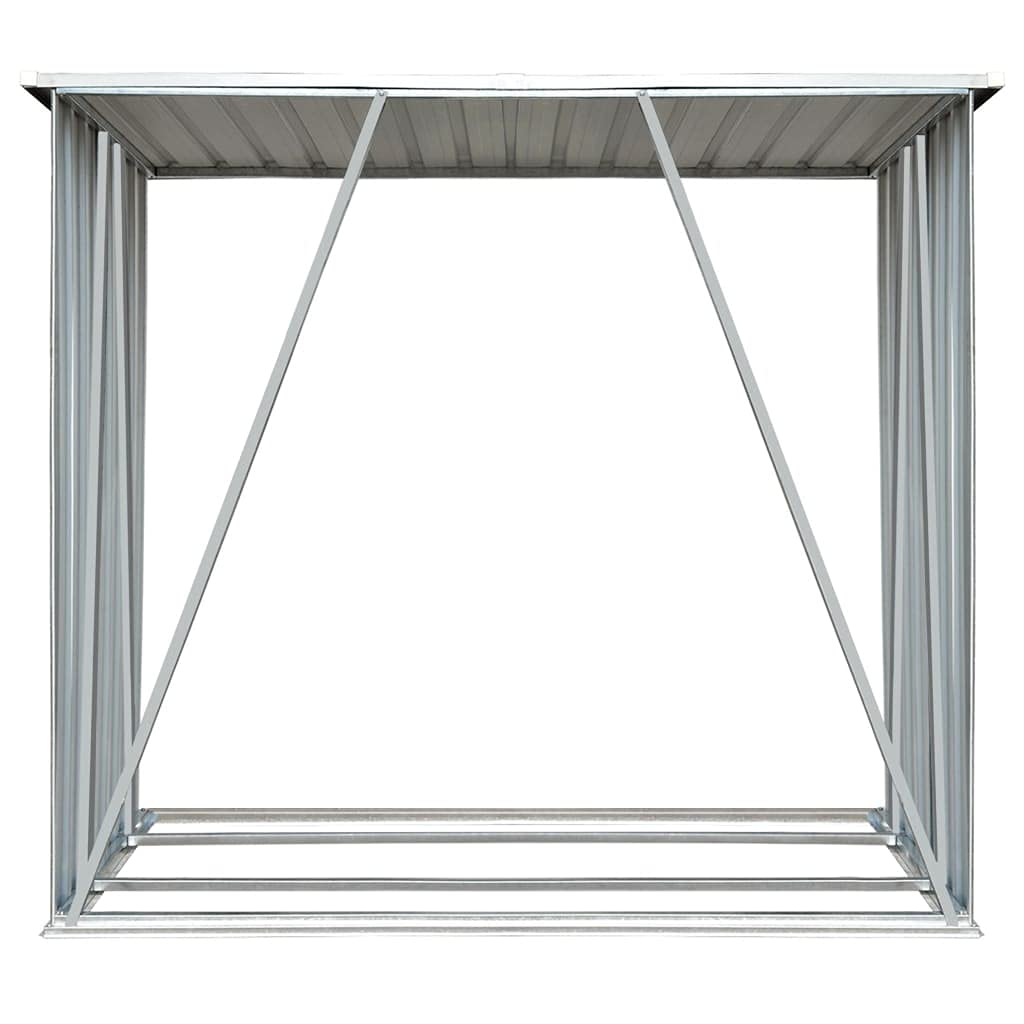 Galvanized Steel Firewood Storage Shed - 64.2