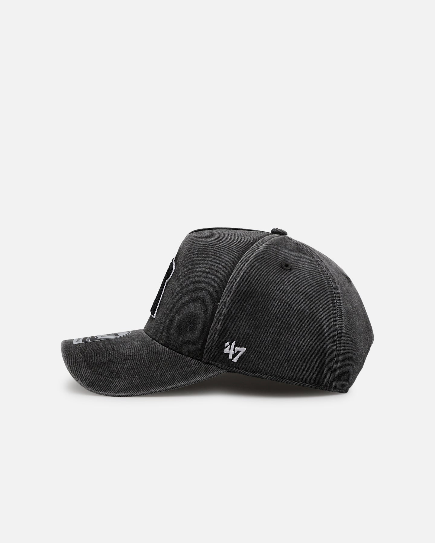 47 Brand Los Angeles Angels 'Washed Black' Snapback Hat - Adjustable MLB Baseball Cap for Men & Women - Perfect for Games, Casual Wear & Sports Fans