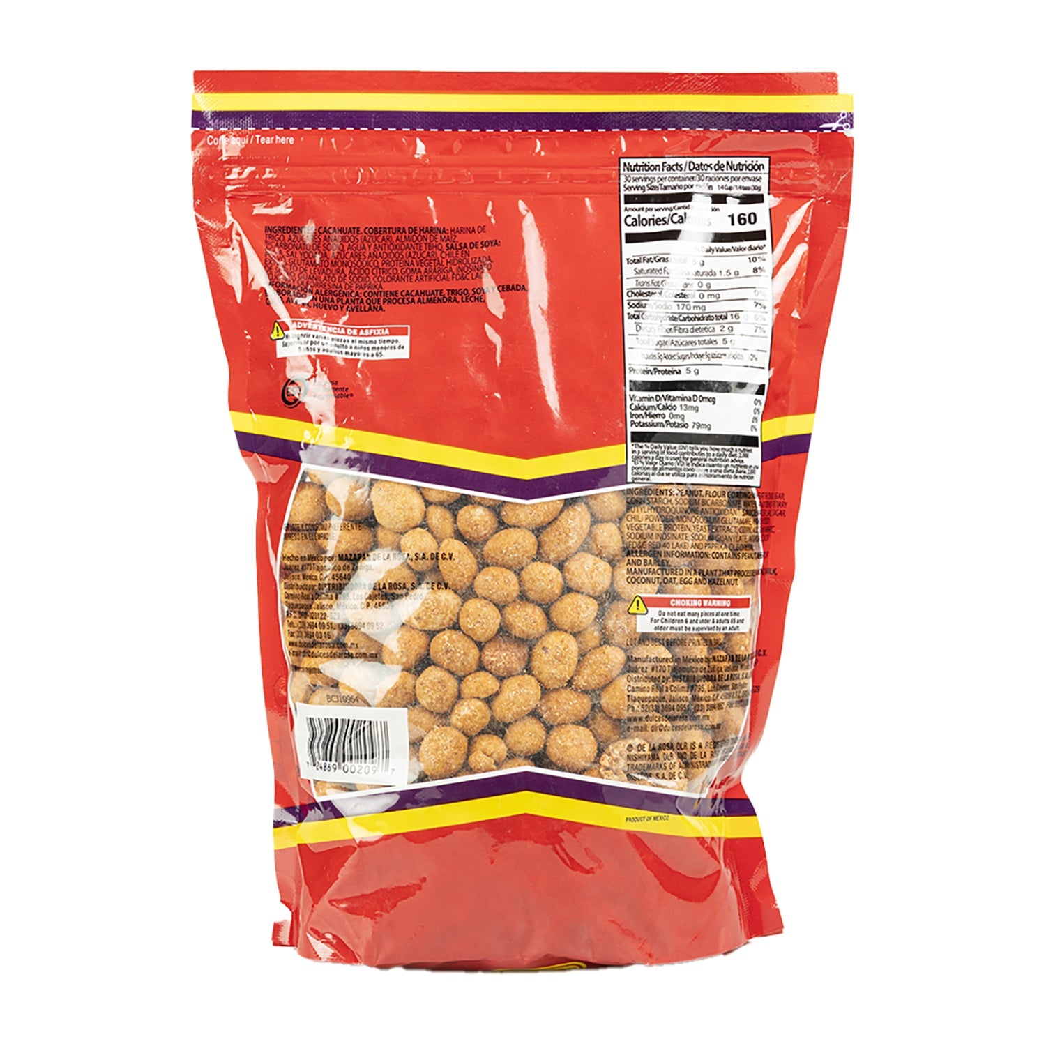 De La Rosa Japanese Peanuts 900g Bag - Crunchy Snack for Parties, Movie Nights & On-the-Go Munching