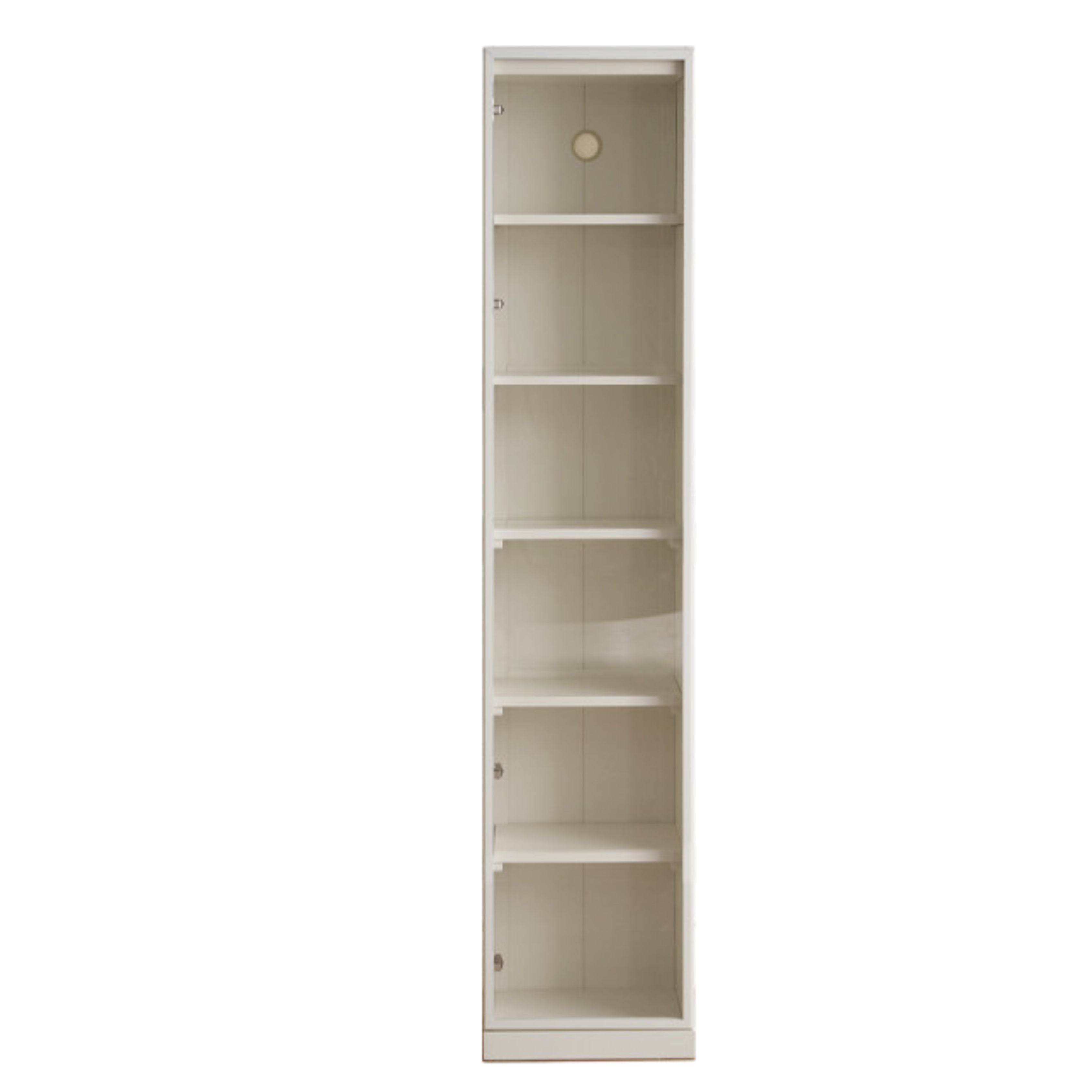 Stylish Poplar Solid Wood Bookcase in Cream - Perfect for Living Room, Bedroom, or Home Office Storage