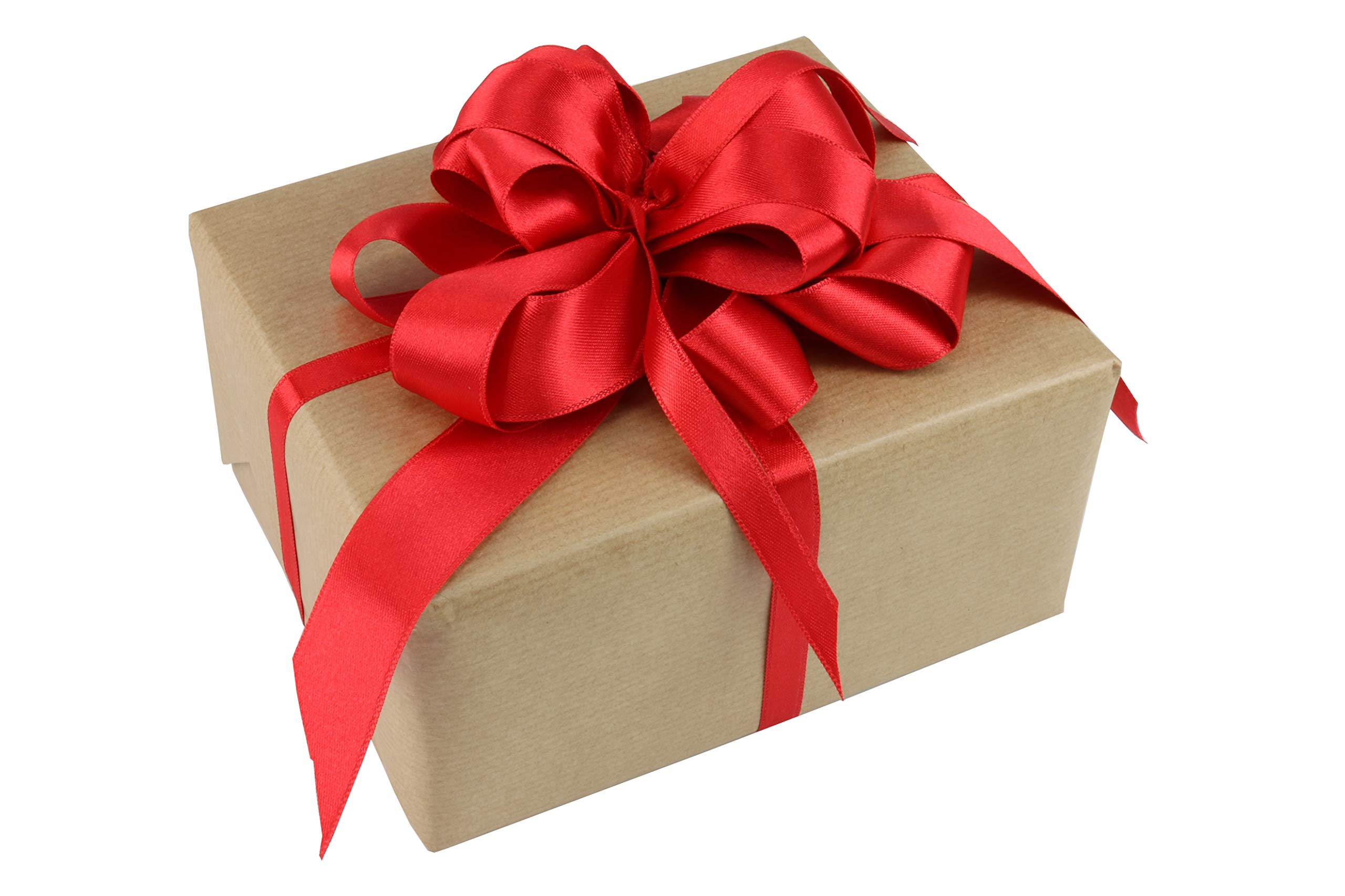 25mm x 25m Red Polyester Ribbon for Gift Wrapping, Crafts, and DIY Decorations