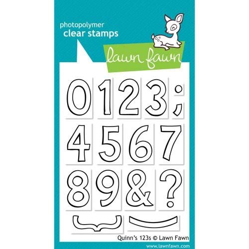 Lawn Fawn Quinn's 123s Clear Acrylic Stamps for Card Making, Scrapbooking & DIY Crafts | High-Quality Photopolymer Stamps for Paper Crafting