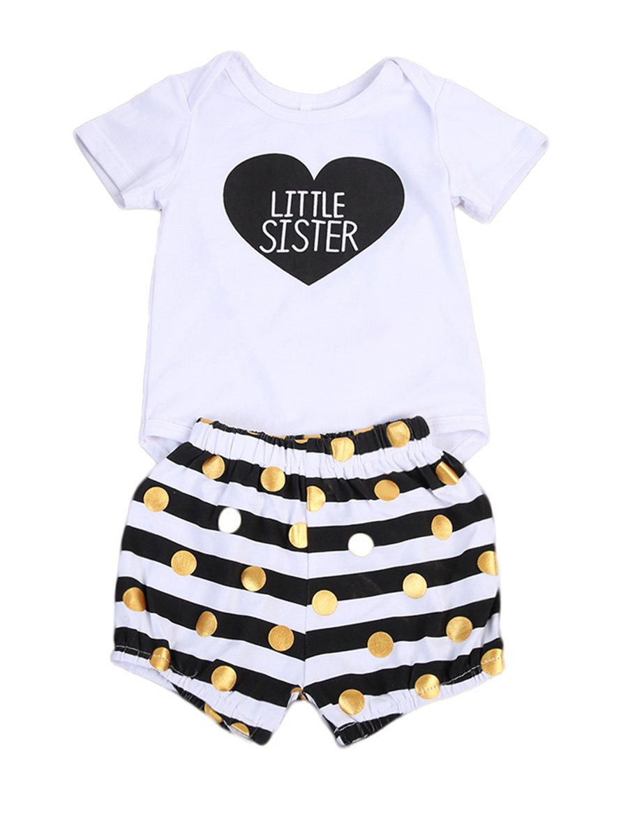 Big Sister Little Sister Matching Outfits Set - Cute Romper Pants & T-Shirt Dress for Toddler Girls | Perfect for Sibling Photos, Family Events & Birthday Parties