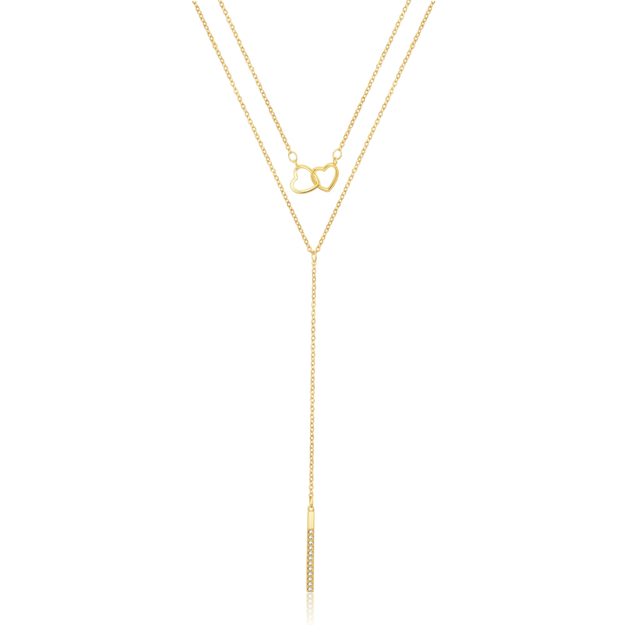 Elegant Gold Y Necklace for Women - Pearl & CZ Diamond Pendant, 18K Gold Plated, Perfect for Parties & Gifts