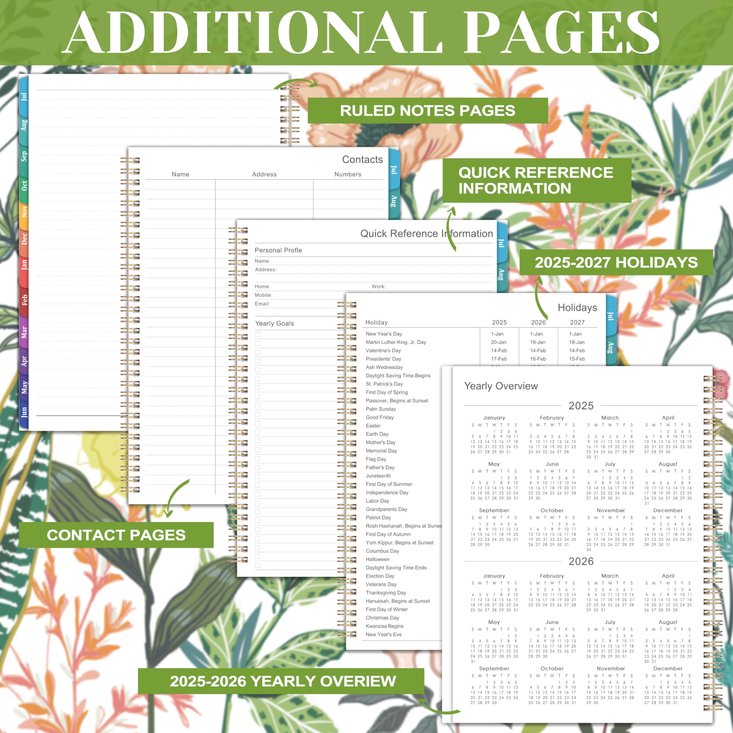 2025-2026 Academic Planner | July 2025 - June 2026 Weekly & Monthly Planner | 8.5