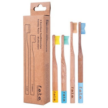 Eco-Friendly Bamboo Toothbrushes for Family - Biodegradable & Sustainable Oral Care - Perfect for Home, Travel & Eco-Conscious Lifestyle