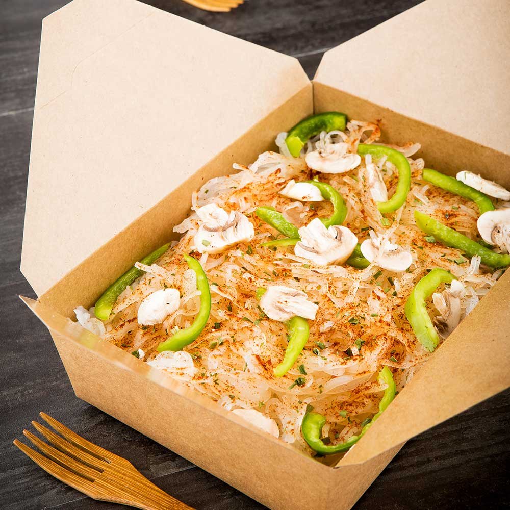 Restaurantware Bio Tek 71oz Eco-Friendly Kraft Paper Takeout Containers - 200 Pack Greaseproof Microwave-Safe Food Boxes with Tab Lock for Hot & Cold Meals | Perfect for Restaurants, Catering & Food Delivery Services
