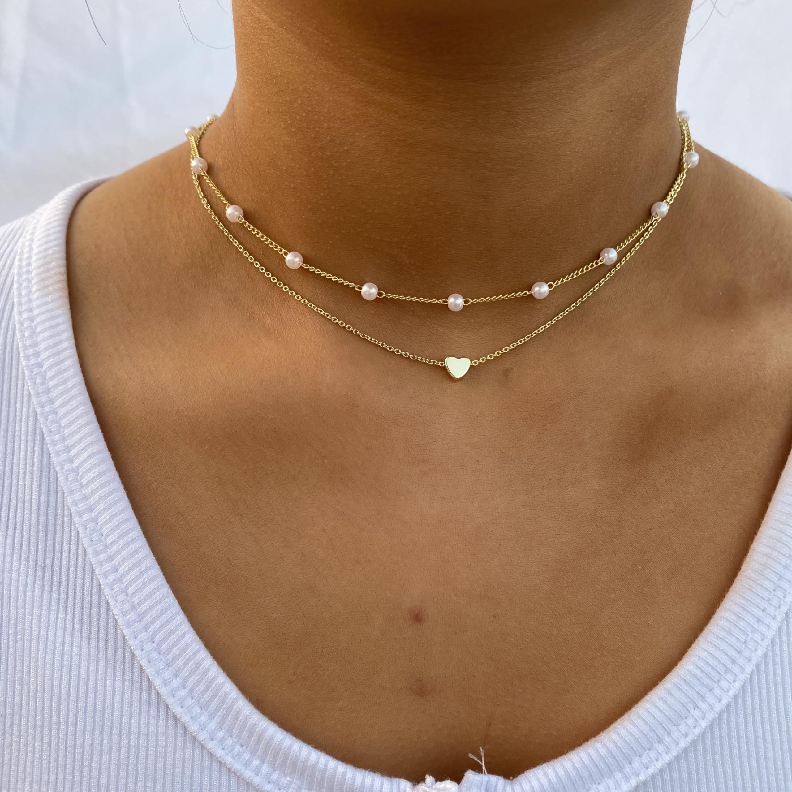 ASCOMY 14K Gold Plated Dainty Heart Pendant Necklace for Women - Delicate Love Jewelry Gift for Her, Perfect for Valentine's Day, Anniversary & Birthday Celebrations