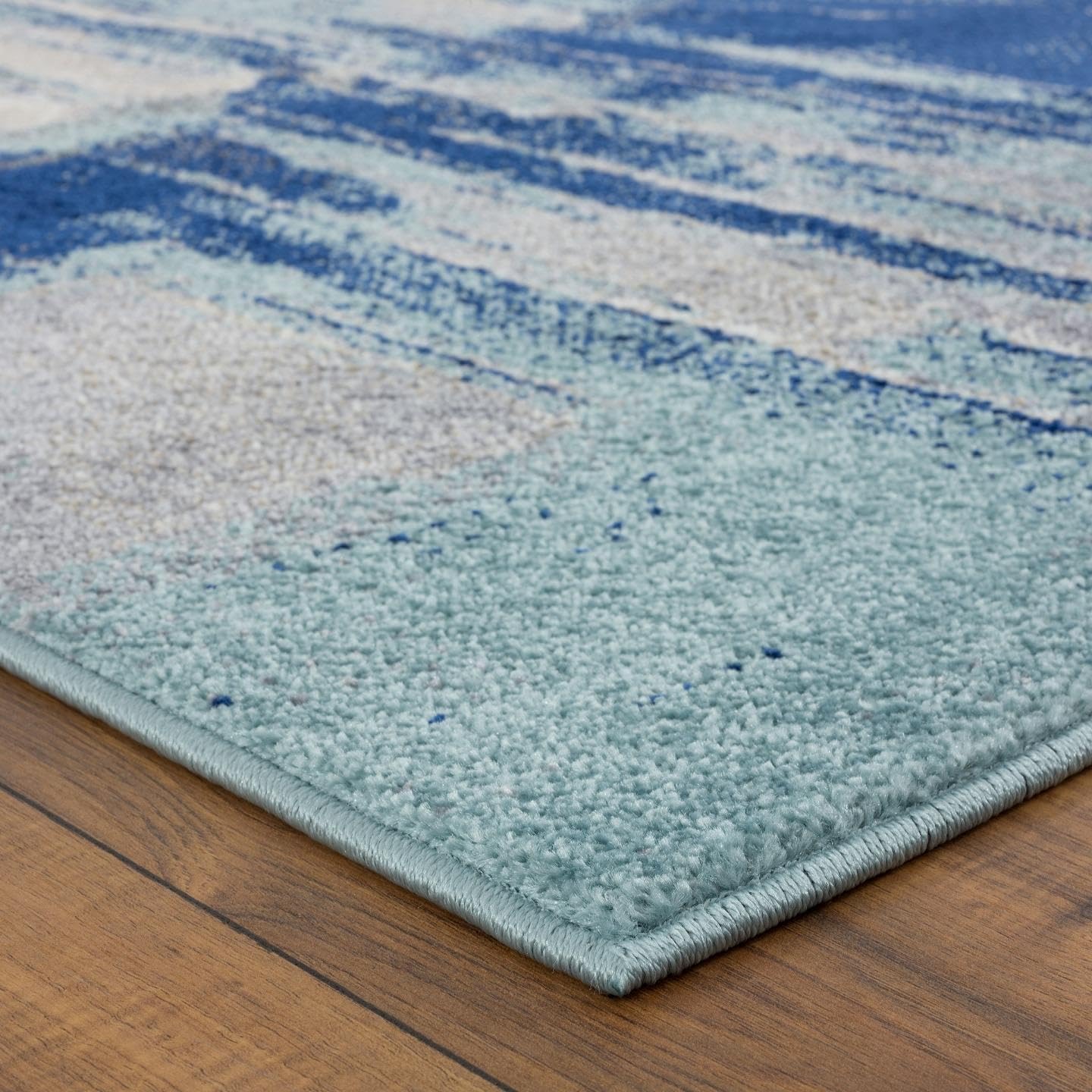 LUXE WEAVERS Abstract Blue 8x10 Area Rug - Modern Non-Slip Living Room Carpet for Bedroom & Home Decor | Soft & Durable Indoor Floor Mat