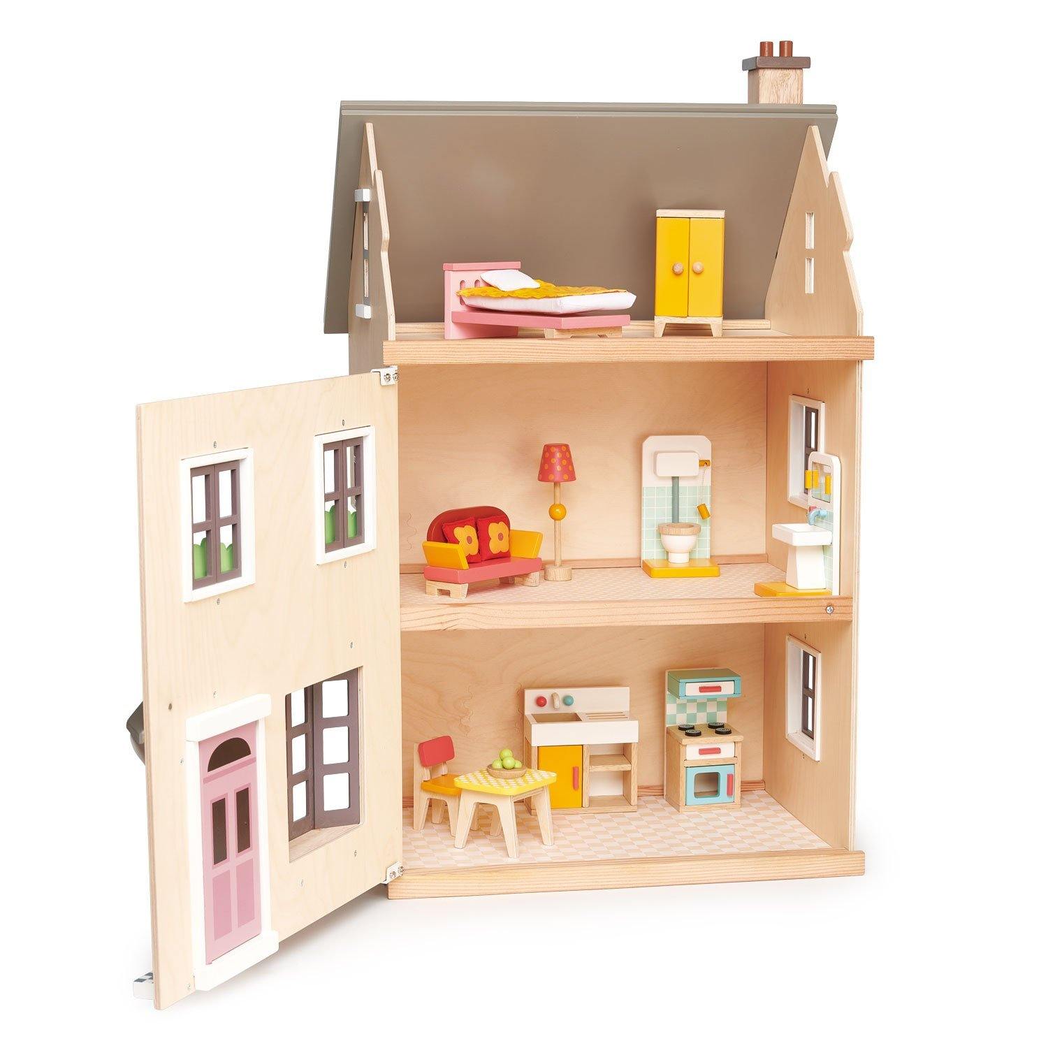 Foxtail Villa Doll House - Miniature Wooden Dollhouse for Kids & Collectors | Perfect for Playtime, Room Decor & Gift Giving