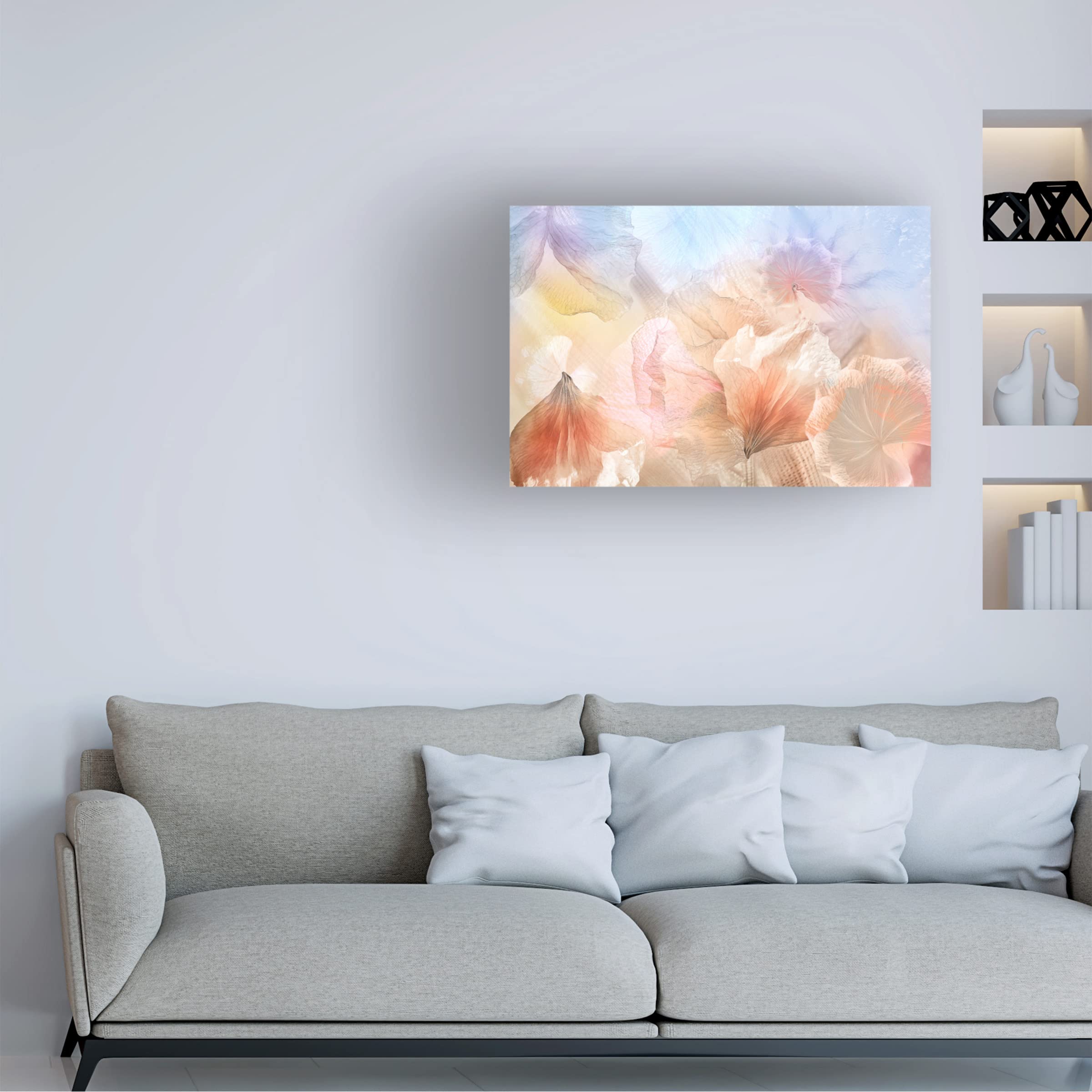Ludmila Shumilova 'Ethereal Flowers' Canvas Wall Art Print - Modern Floral Painting for Living Room, Bedroom & Office Decor