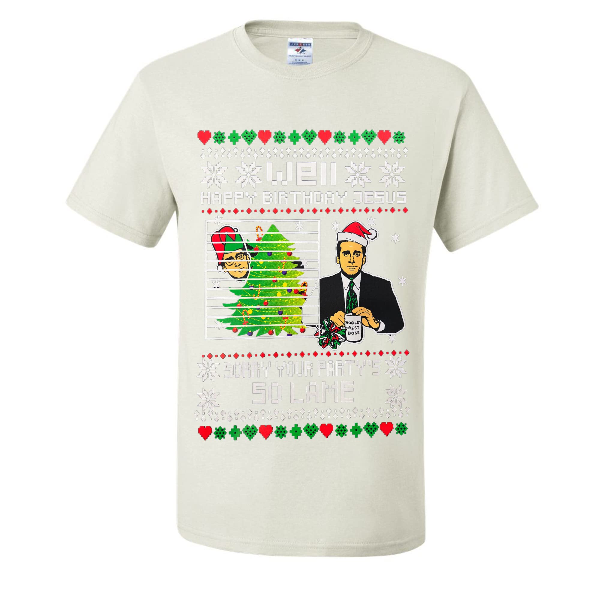 Funny 'Well Happy Birthday Jesus' Ugly Christmas T-Shirt for Office Parties & Holiday Gatherings