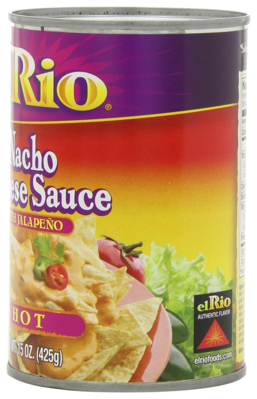 El Rio Hot Nacho Cheese Sauce - 15 Oz Can (Pack of 12) | Restaurant Style Nacho Cheese Dip for Parties, Movie Nights & Game Day Snacks | Gluten-Free & Delicious Mexican Food Topping