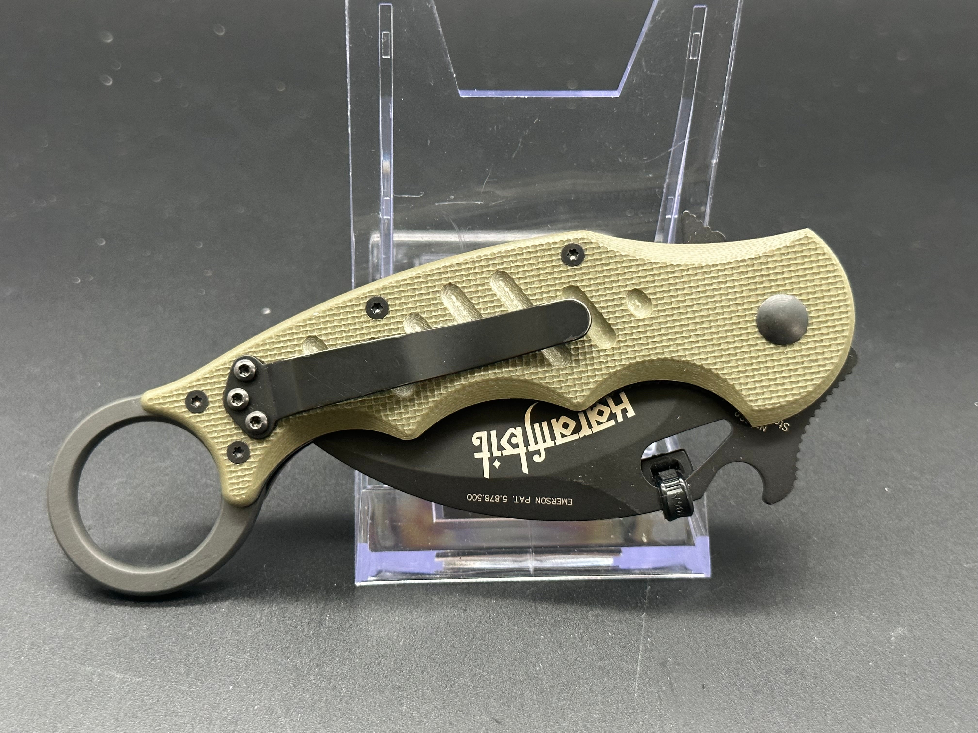 Fox Karambit Folding Knife with Wave Feature - Tactical EDC, Outdoor Survival & Self Defense Tool for Camping, Hiking & Everyday Carry