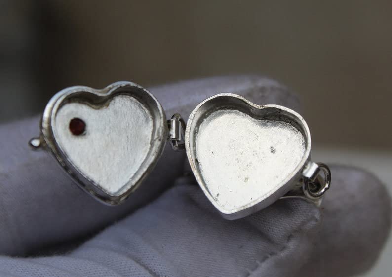 Handmade 925 Sterling Silver Garnet Poison Box Ring - Openable Statement Jewelry for Women, Unique Gift for Her - Perfect for Mother's Day, Valentine's Day & Special Occasions