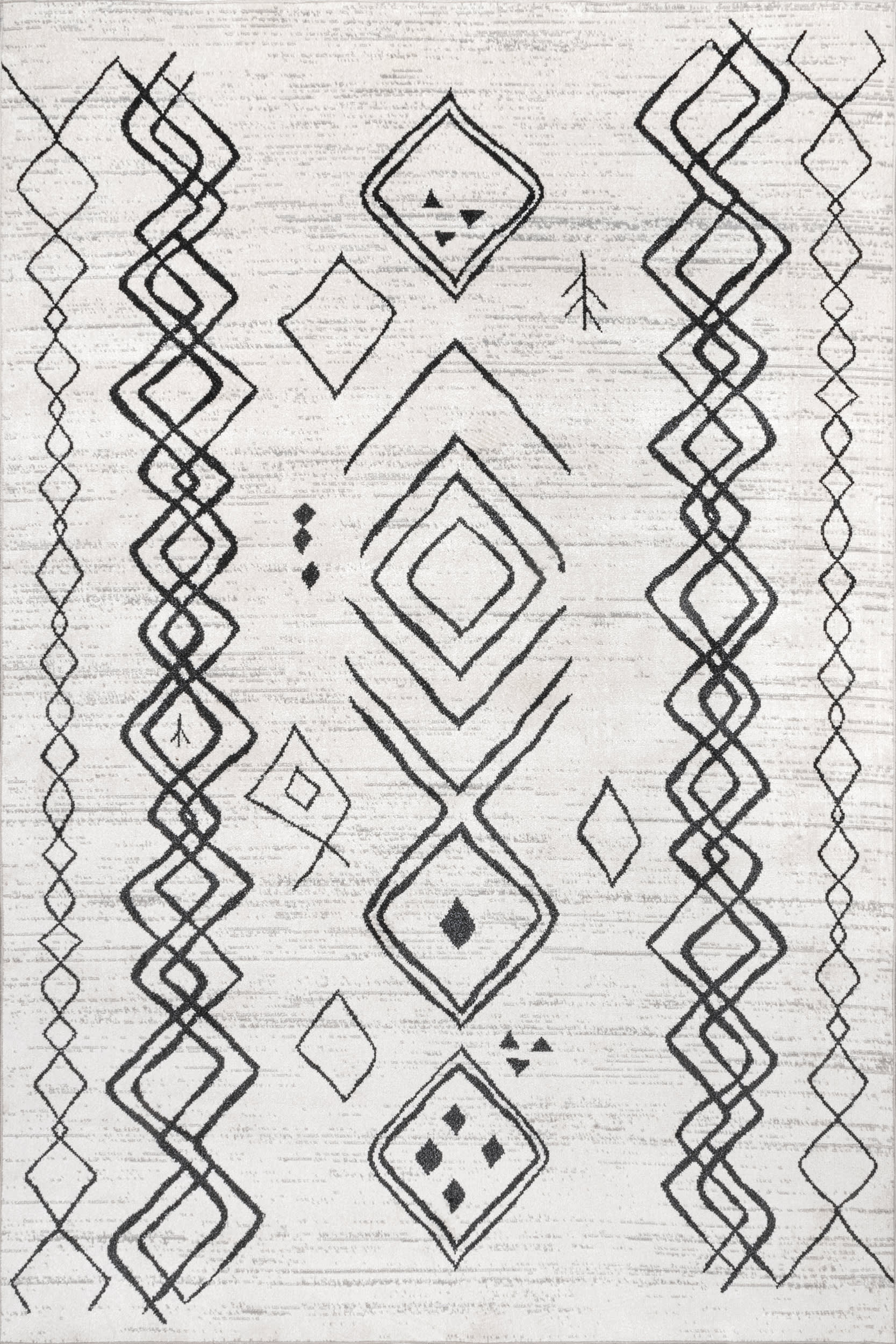 Avani Mural Washable Rug - Soft Grey Modern Abstract Area Rug for Living Room, Bedroom, Nursery | Machine Washable Non-Slip Floor Mat for Home Decor