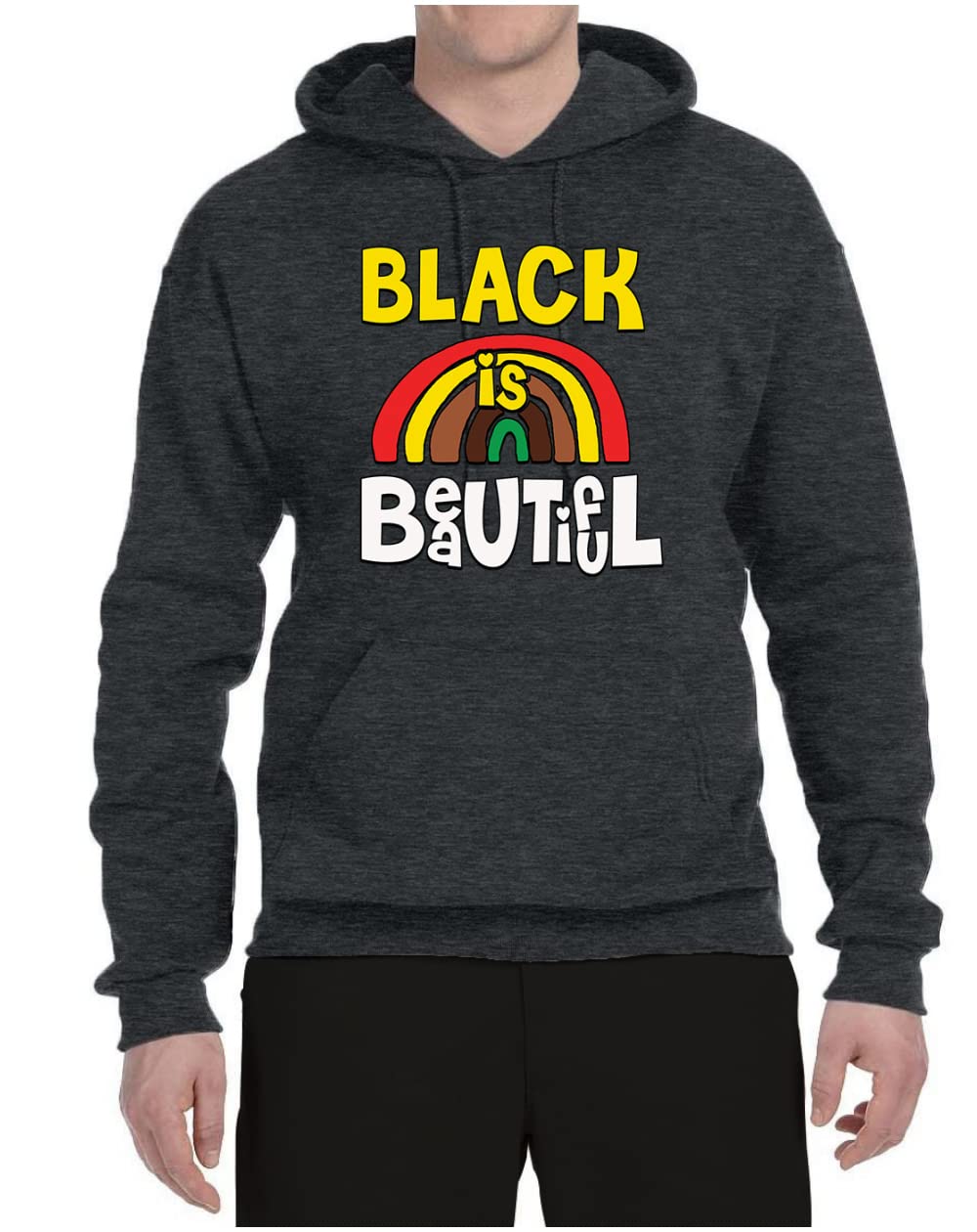 Wild Bobby Black is Beautiful Black Pride Unisex Graphic Hoodie Sweatshirt - Black Empowerment Apparel for Men & Women - Perfect for Casual Wear, Street Style & Social Justice Events