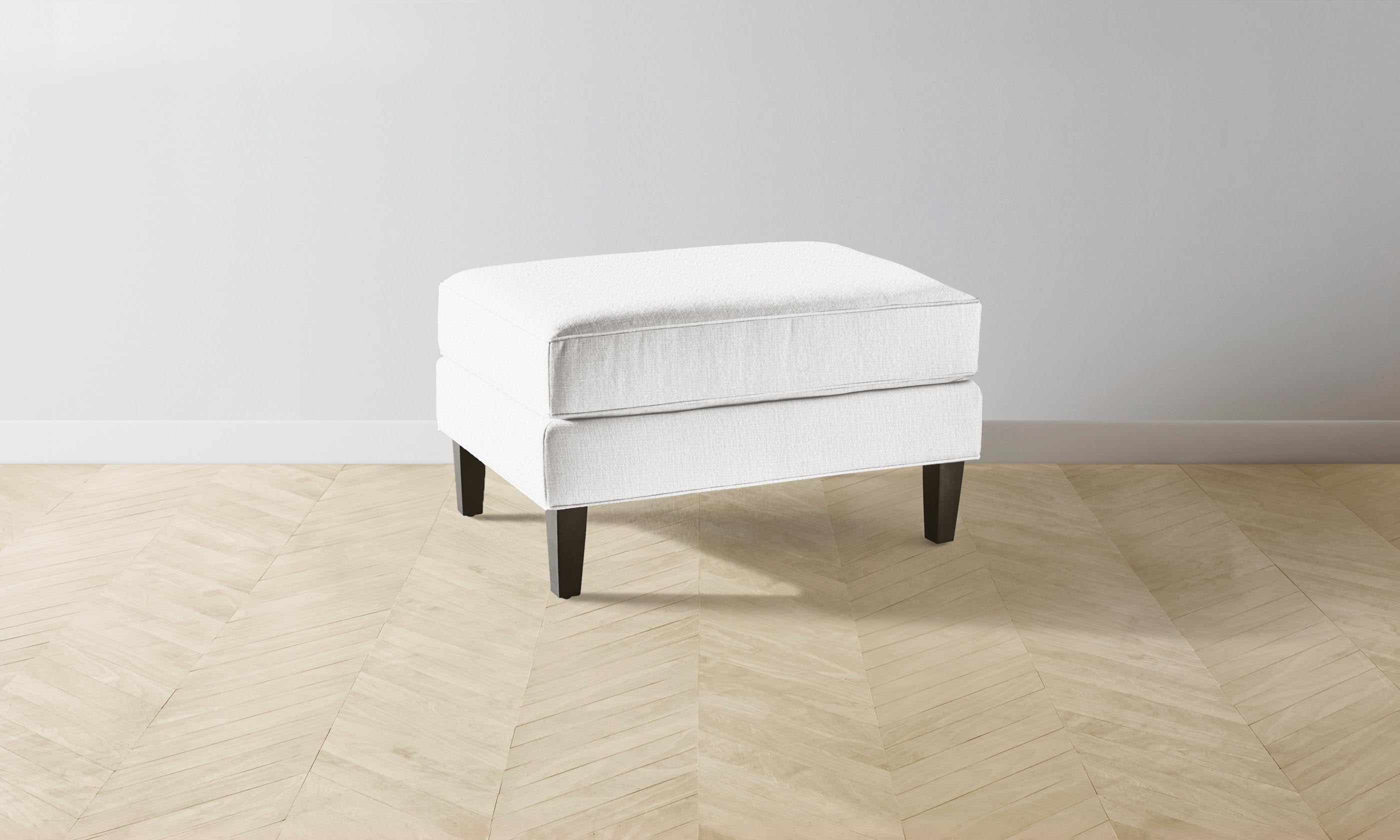 The Crosby Ottoman - Performance Bouclé Polar Fabric, Modern Round Footstool with Storage, Soft & Durable Accent Chair for Living Room, Bedroom, or Nursery - Perfect for Relaxing, Reading, or Extra Seating