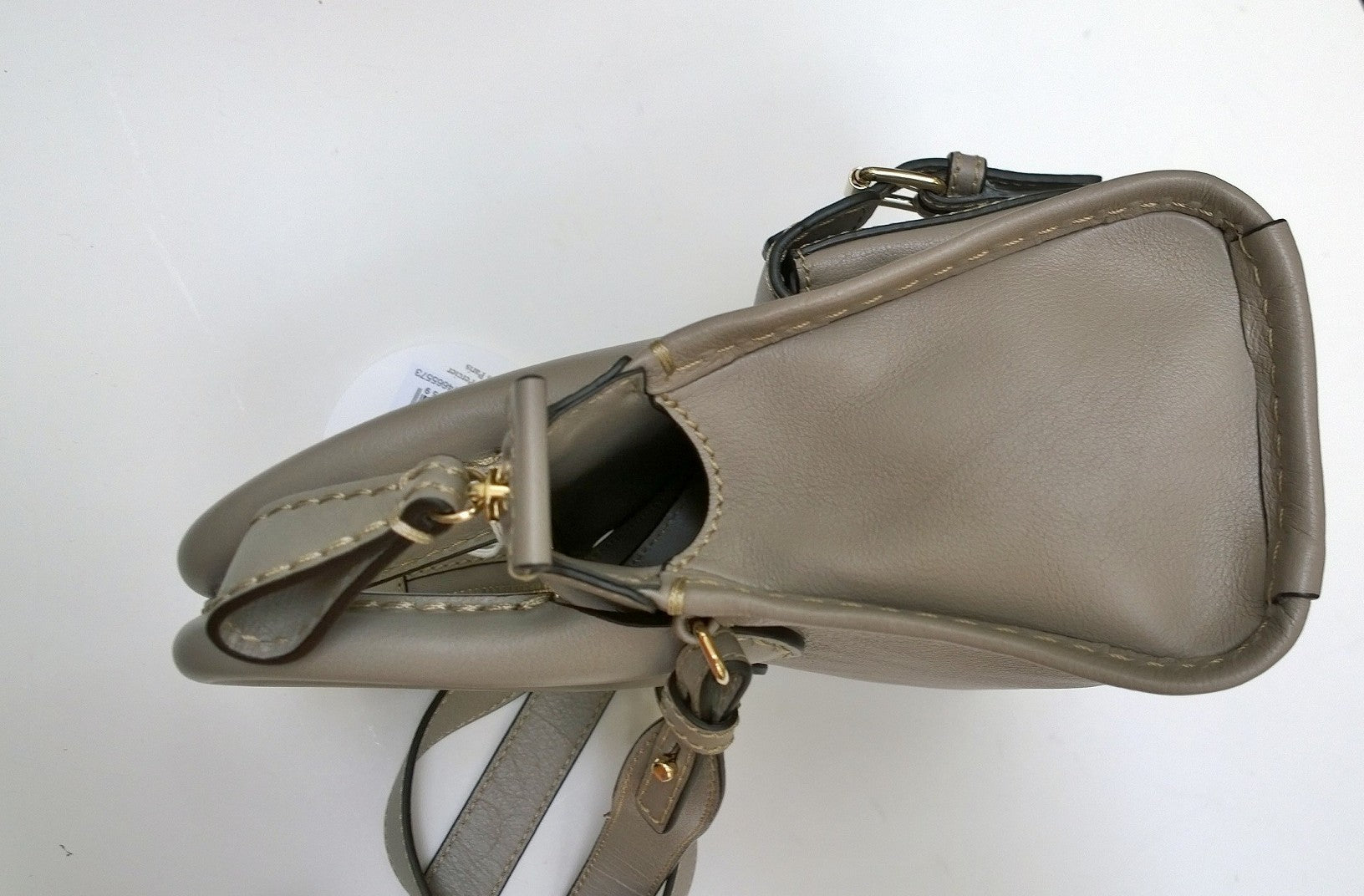 Chloé Edith Mini Grey Leather Crossbody Bag - Stylish Small Handbag for Women, Perfect for Everyday Use, Work, and Travel