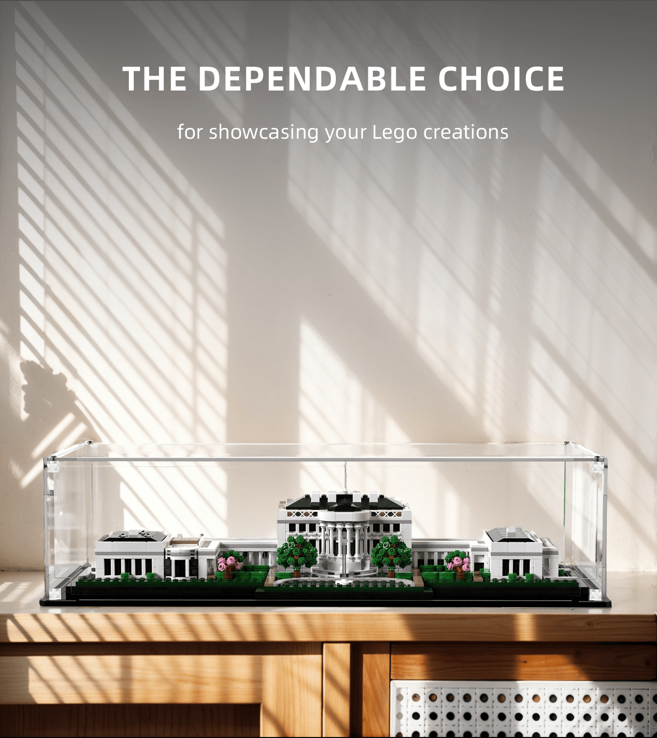 Official LEGO White House 21054 Display Case - Premium Acrylic Showcase for Collectible Building Sets | Perfect for Home Decor, Office Display & Gift Giving
