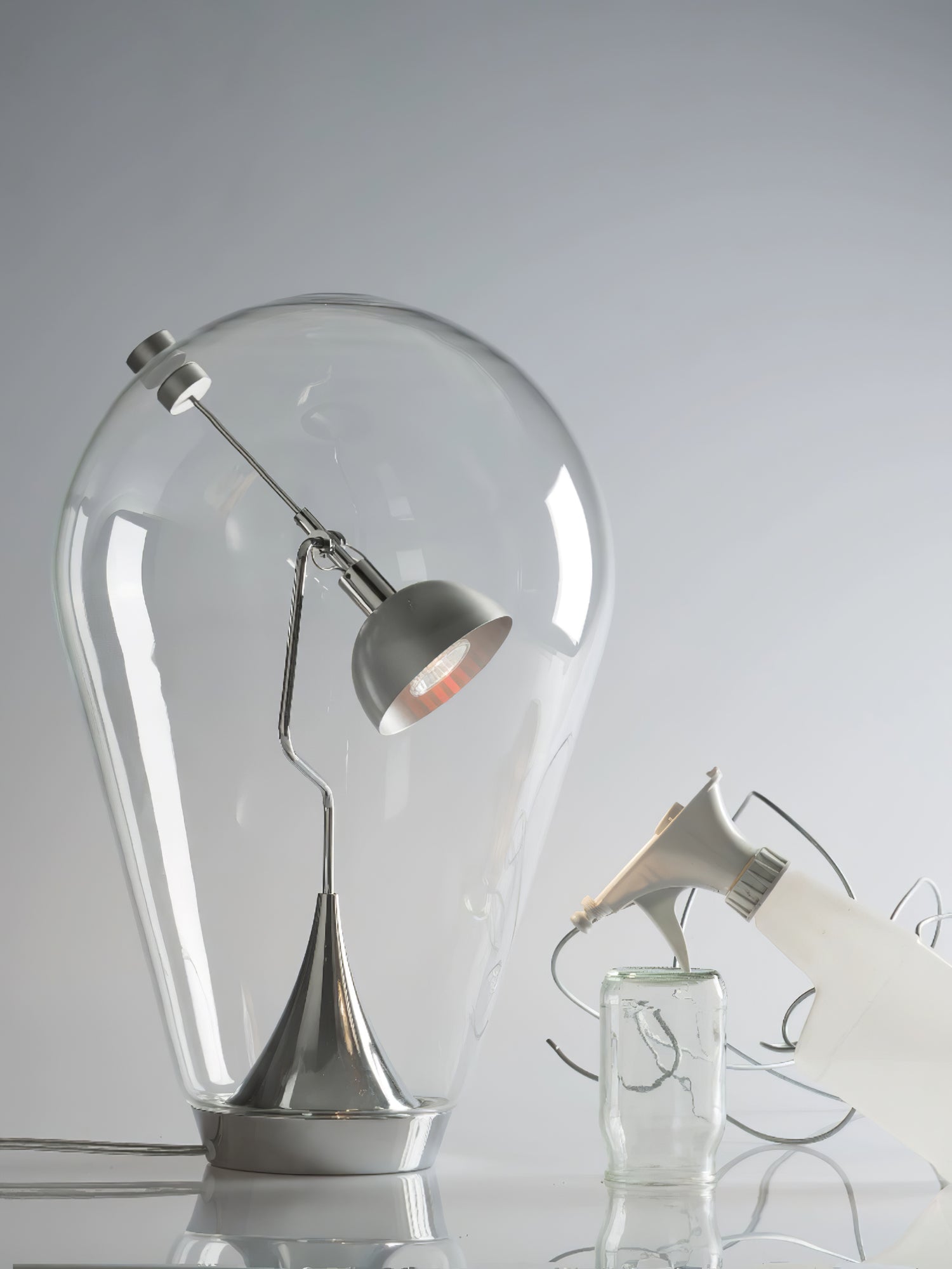 Modern LED Blow Table Lamp - Adjustable Brightness, USB Charging, Touch Control - Perfect for Bedroom, Living Room, and Office Lighting