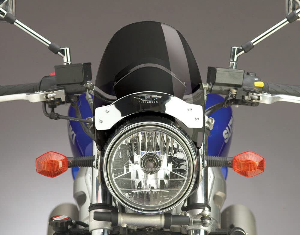 RPM Dark Tinted Windshield Compatible with National Cycle Flyscreen & Headlight Mount N2544 55-7705 - Perfect for Motorcycle Wind Protection & Style Enhancement